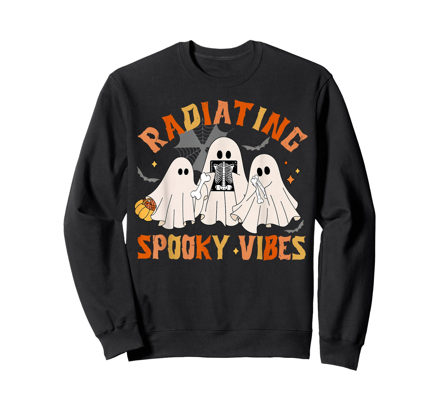 Radiating Spooky Vibes Ghost Halloween X-ray Radiology Tech T-Shirt