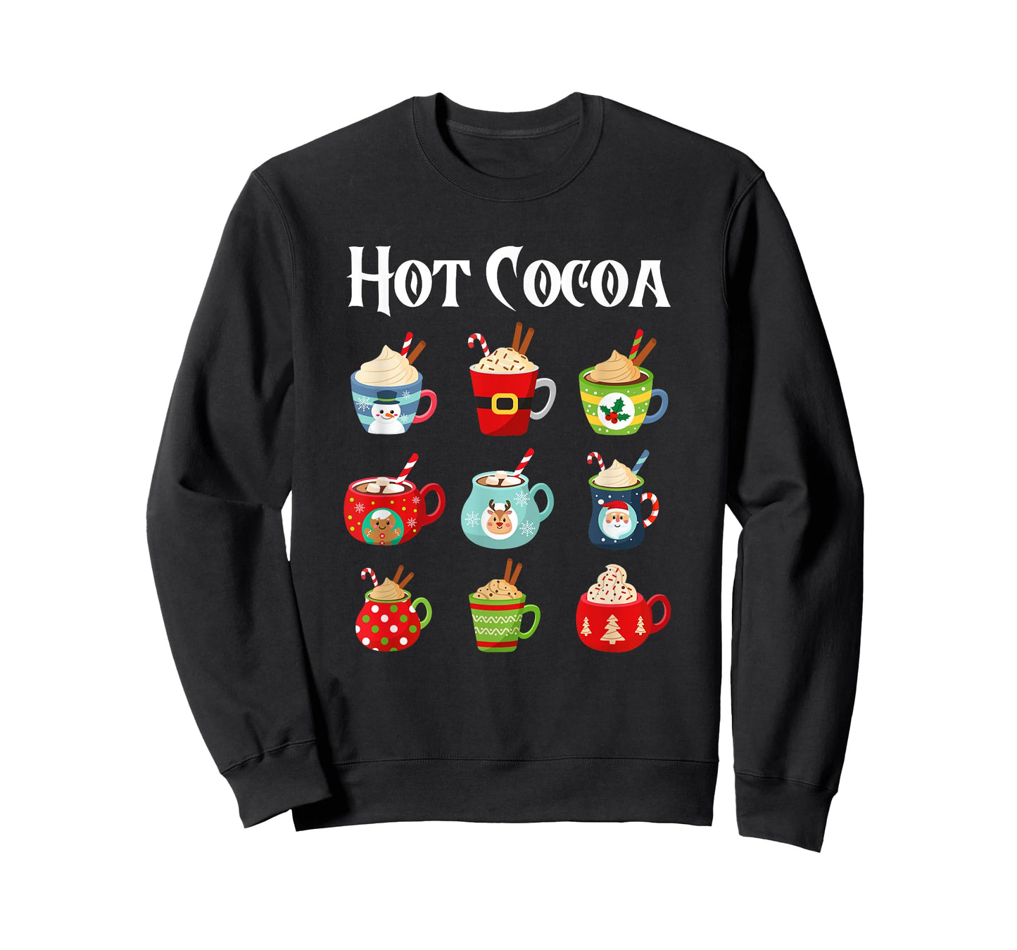 Hot Cocoa Christmas Cup Hot Chocolate Candy Cane Xmas T-Shirt