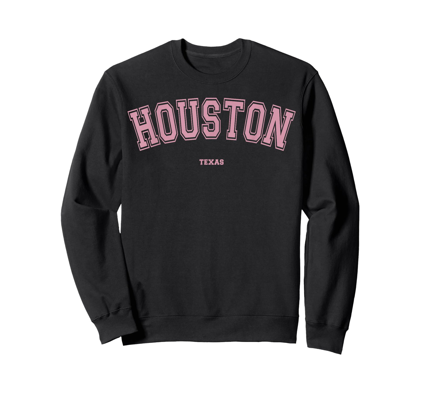 Pink Houston Texas TX Varsity Style on Houston T-Shirt