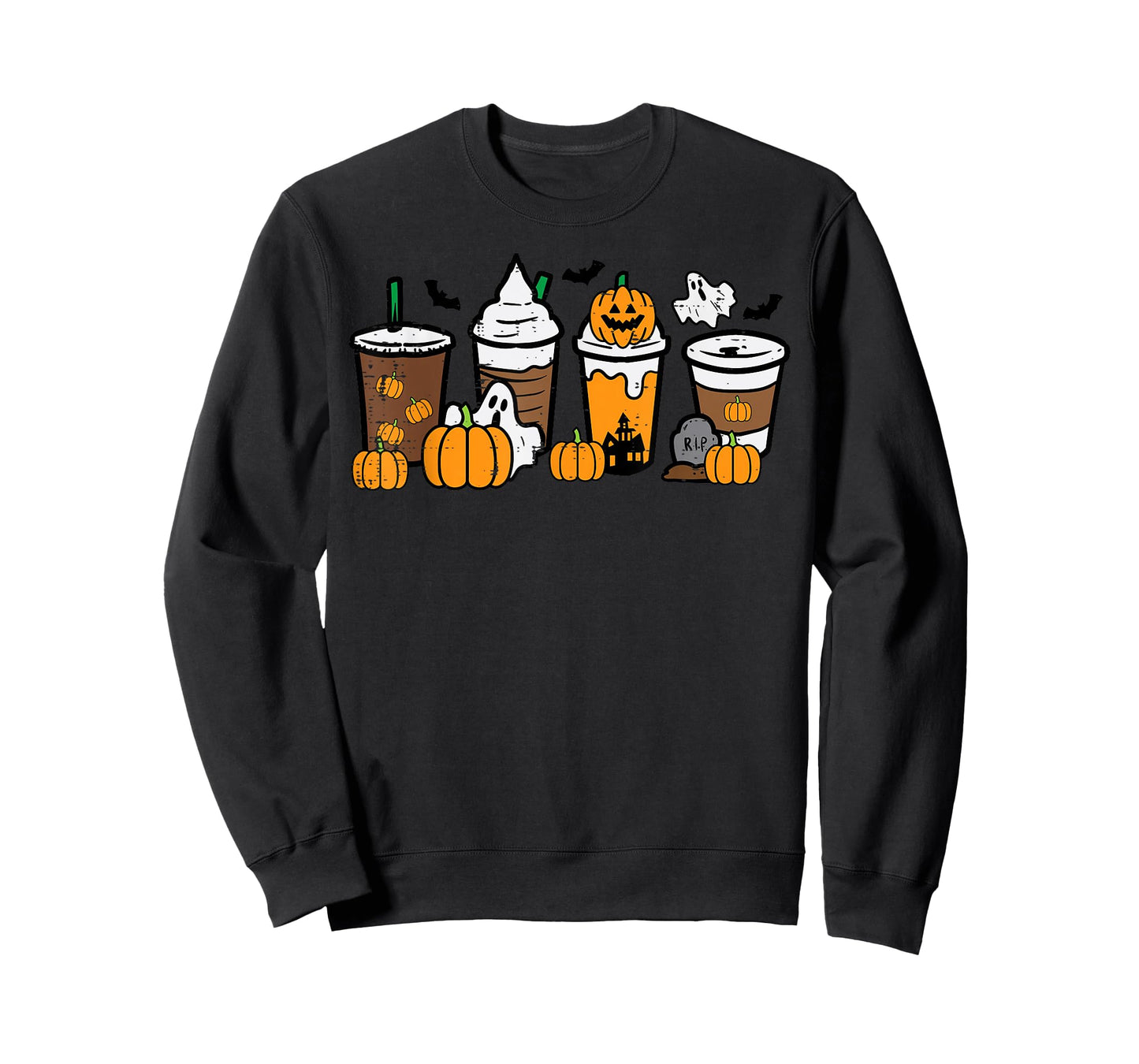 Halloween Coffee Pumpkin Spice Latte Costume Men Women Kids T-Shirt