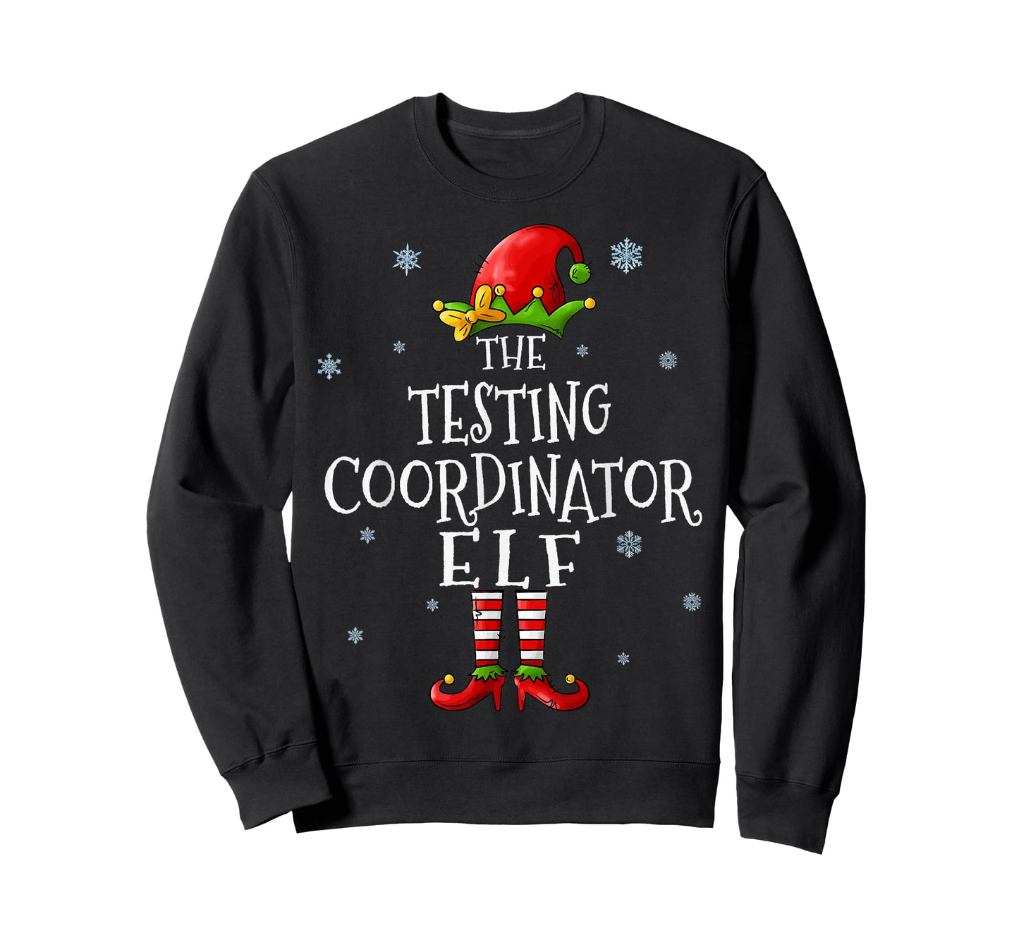 The Testing Coordinator Elf Squad Funny Matching Christmas T-Shirt
