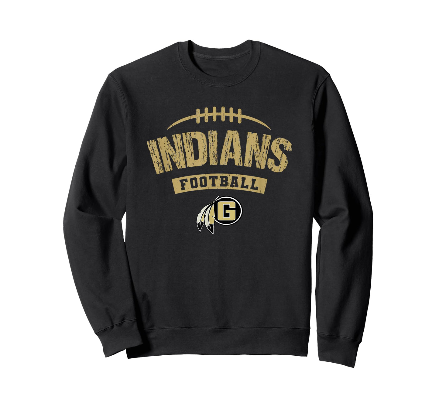 Gaffney Indians Logo Football Distressed HS T-Shirt