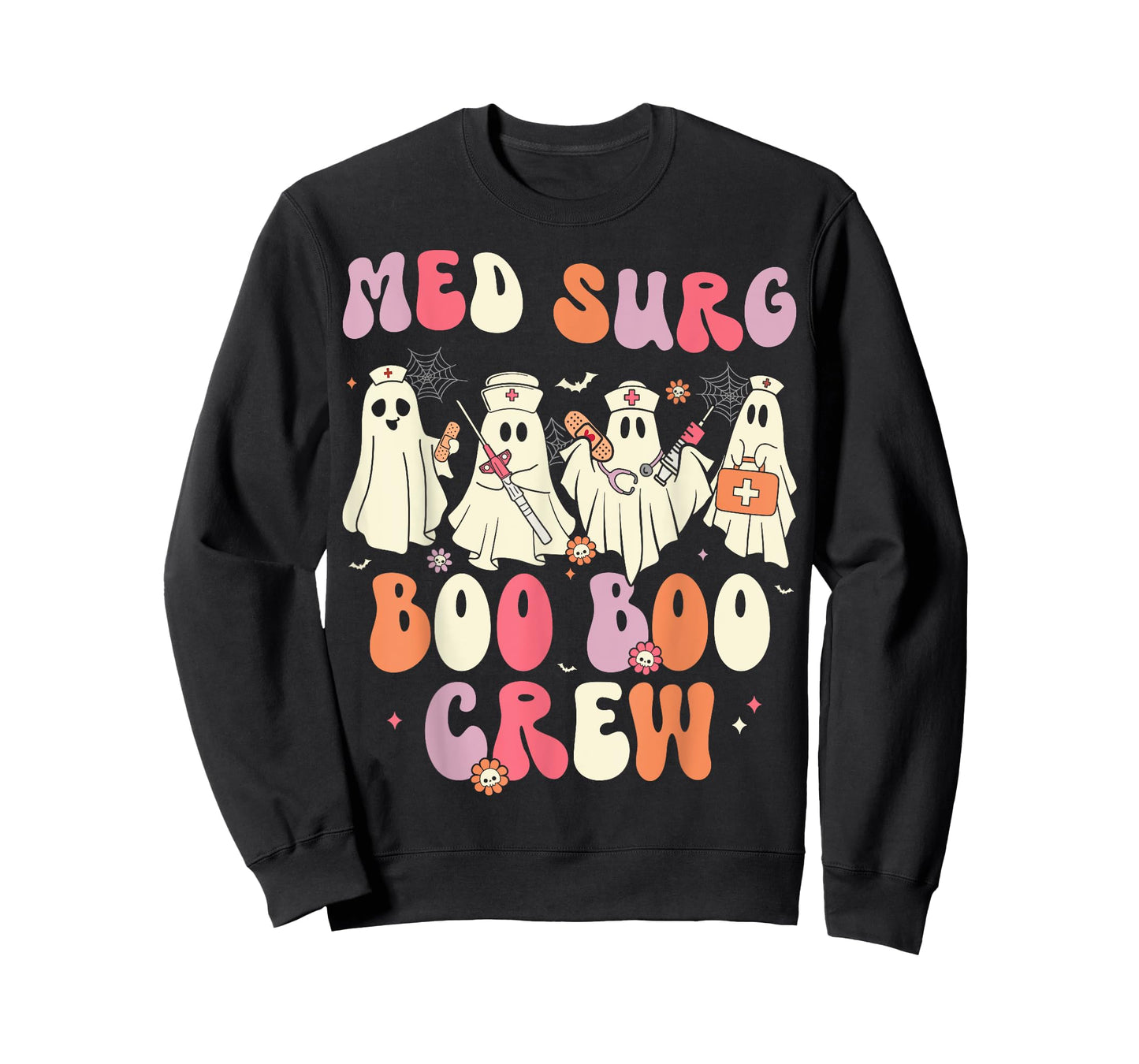 Halloween Med Surg Boo Crew Nurse Ghost T-Shirt