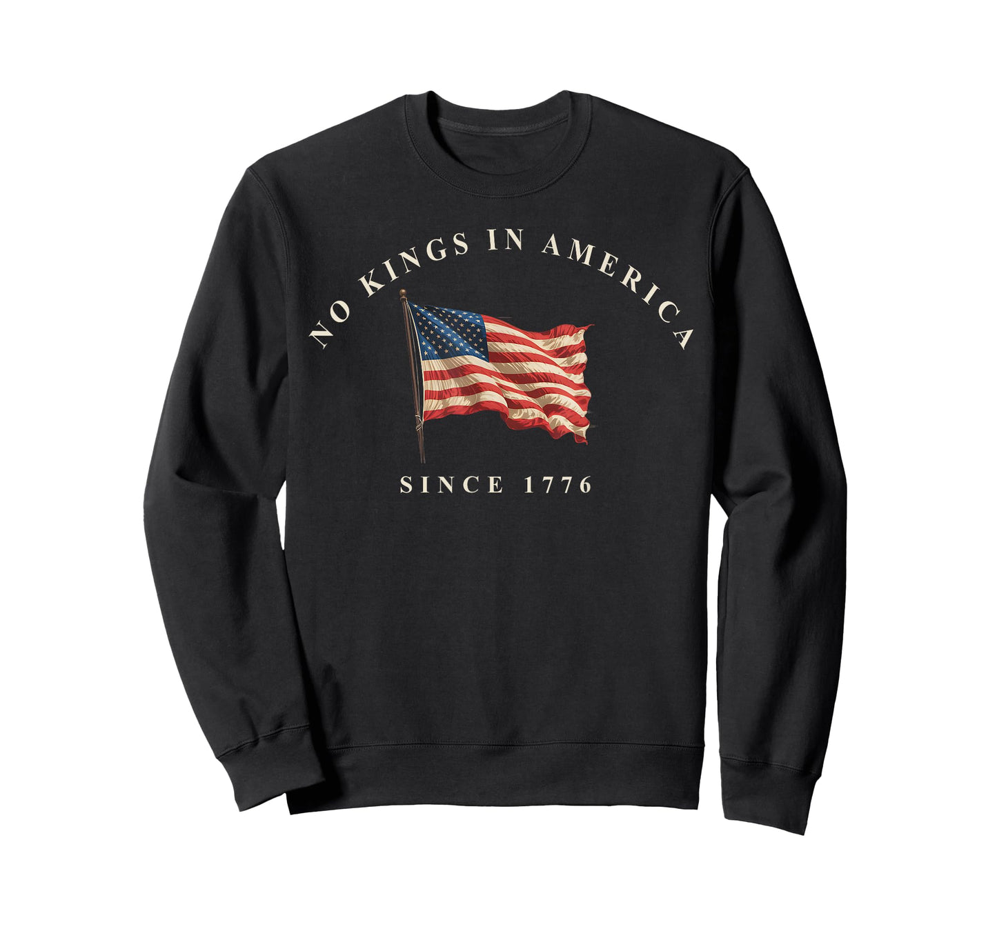 No Kings In America Since 1776 American Flag USA 4th of July T-Shirt