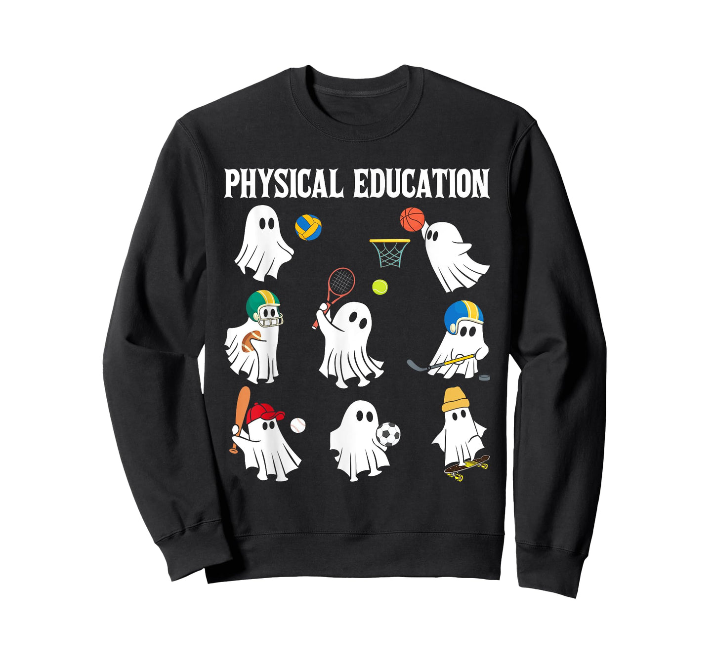 Retro Physical Education Halloween Ghosts Spooky PT T-Shirt