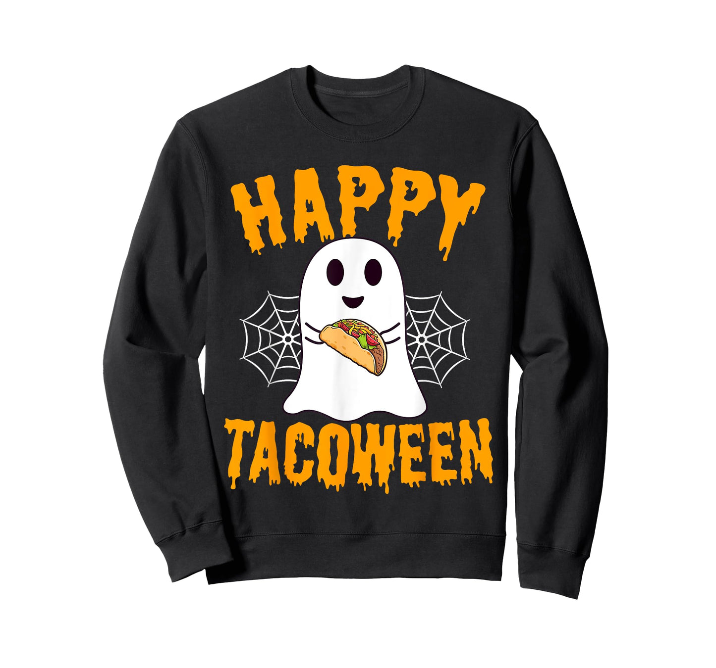 Happy Tacoween Food Funny Halloween Ghost Tacos T-Shirt