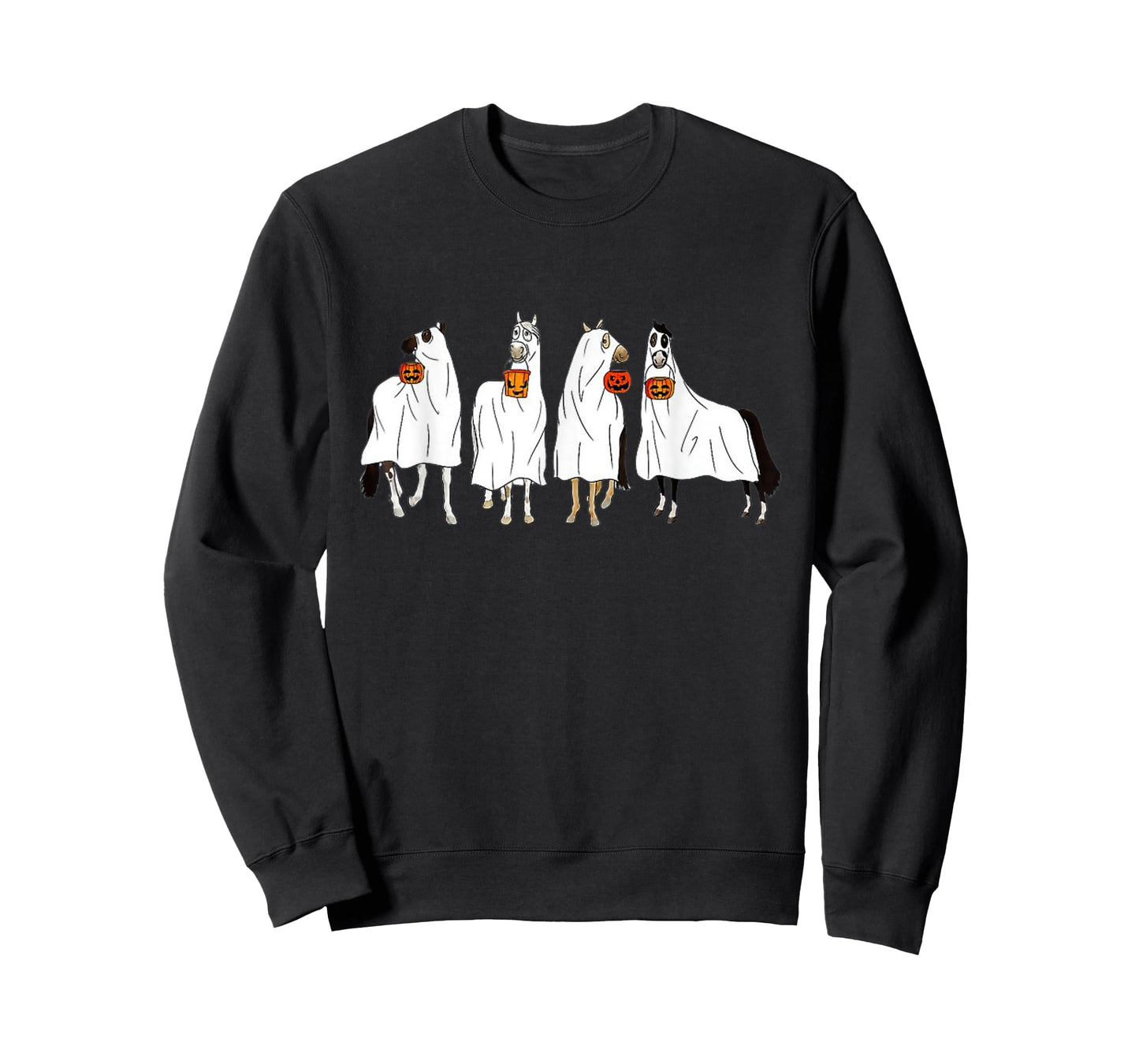Halloween Horse Ghost Boo Cowboy Western Spooky Season T-Shirt