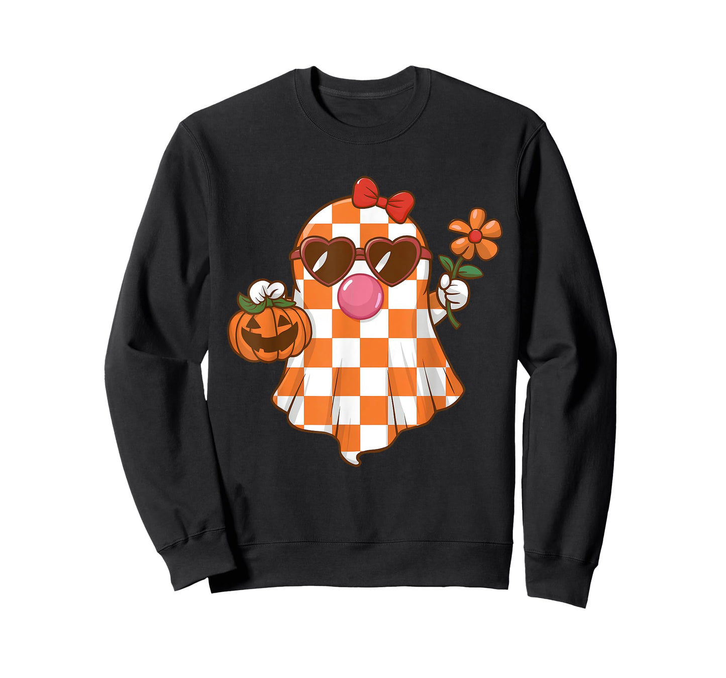 Cute Ghost Blowing Bubble Halloween Bougie Costume Girls Kid T-Shirt