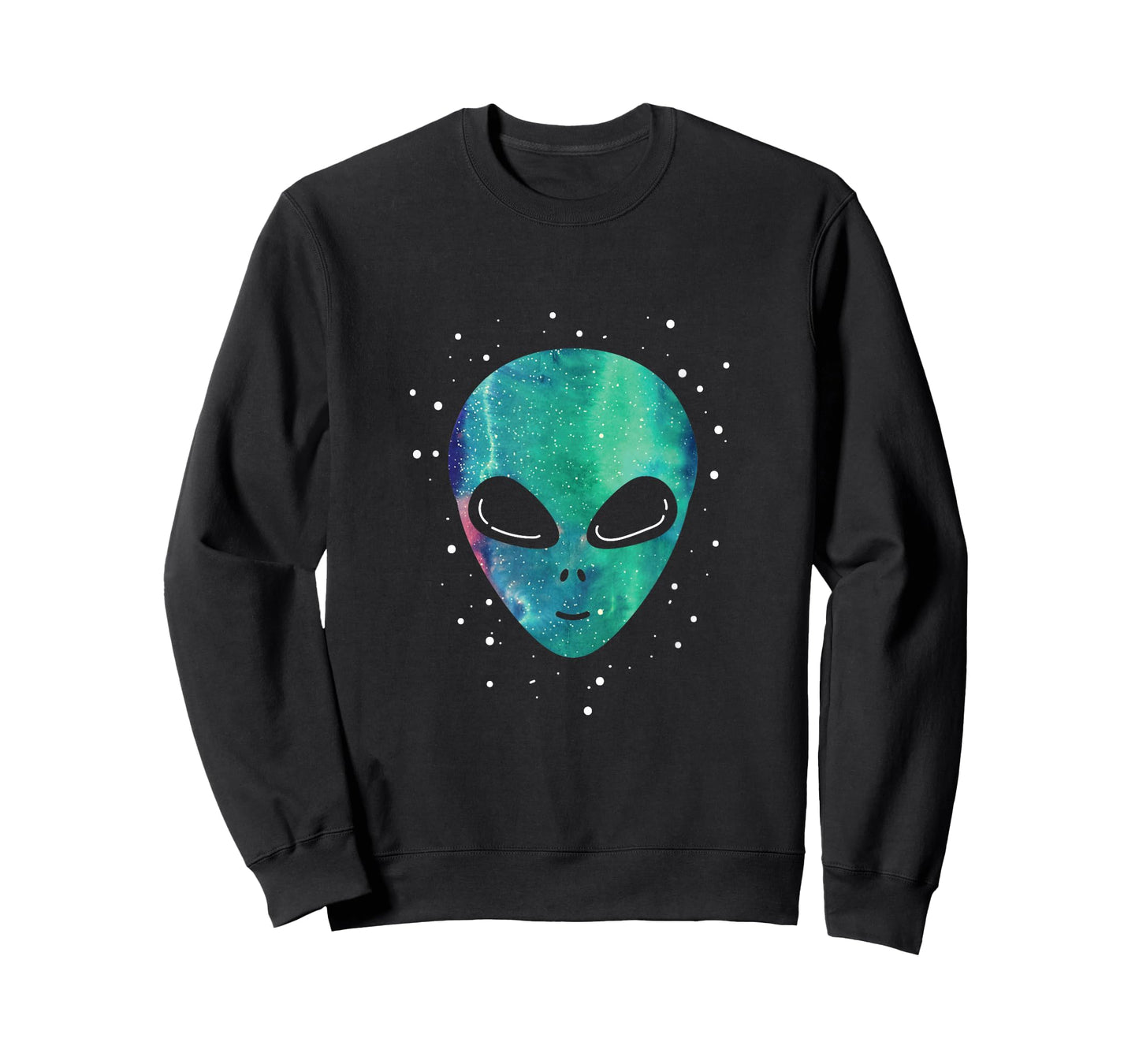 Alien Head Starry Night Sky Gift Fun T-Shirt