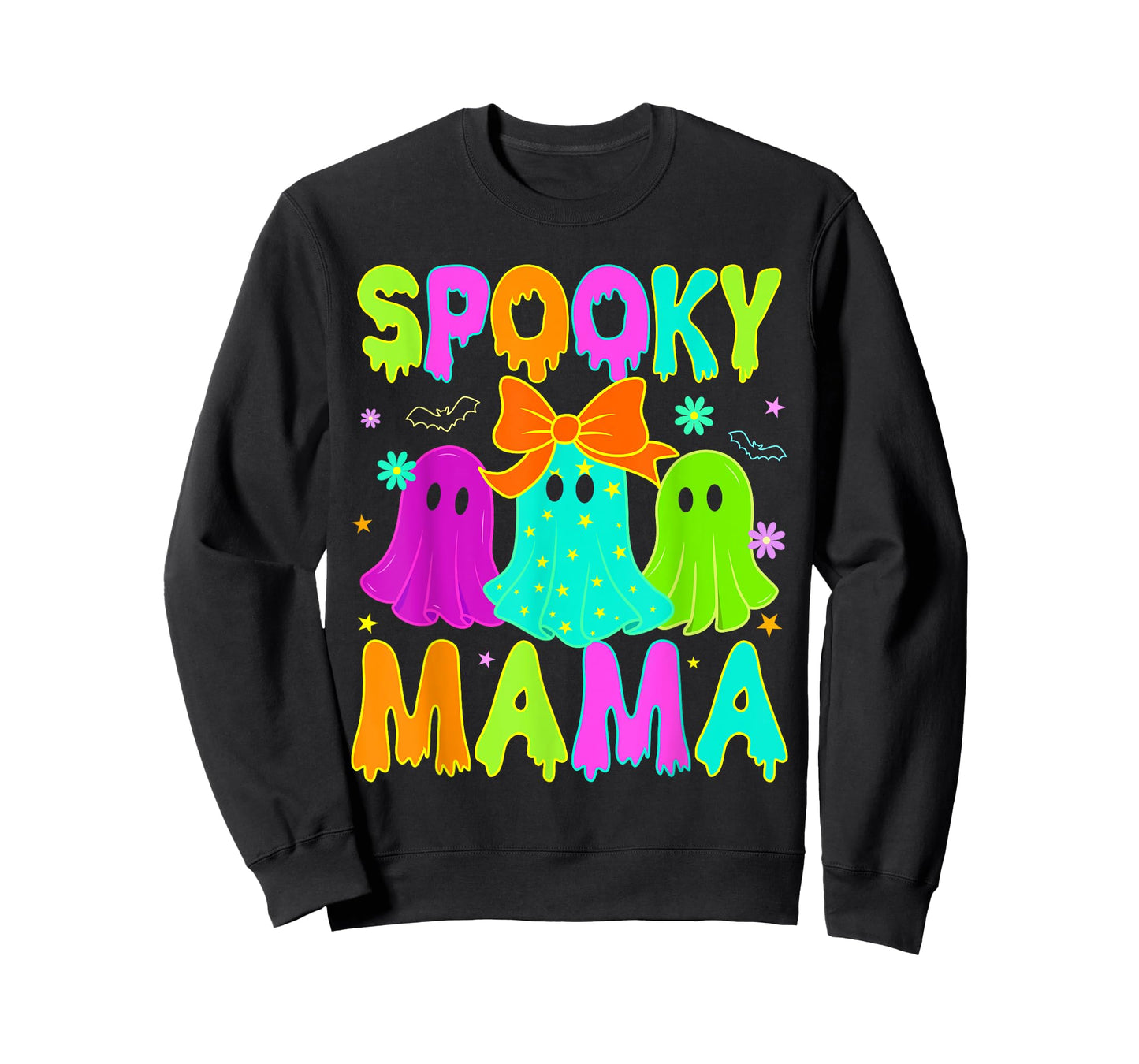 Spooky Mama Ghost Glow in Halloween Night Spooky Mom Mother T-Shirt