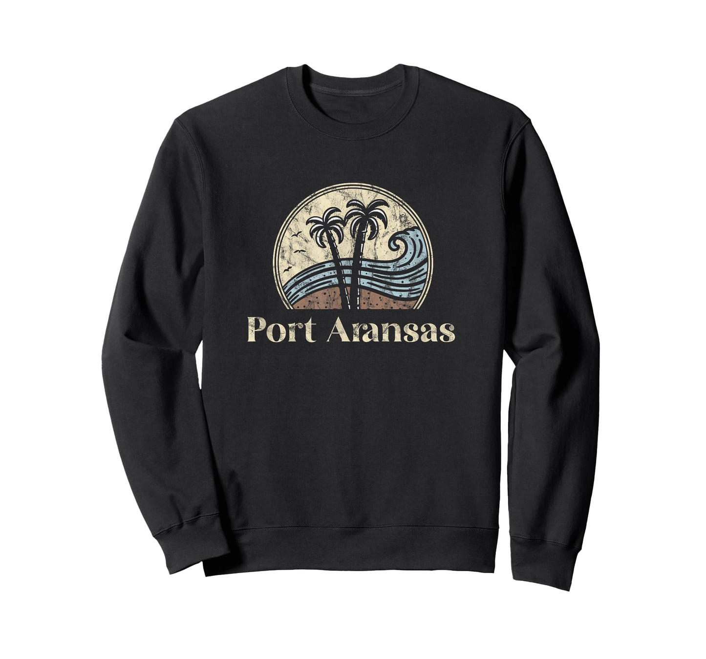 Vintage Port Aransas TX Palm Trees Texas Souvenir Beach T-Shirt