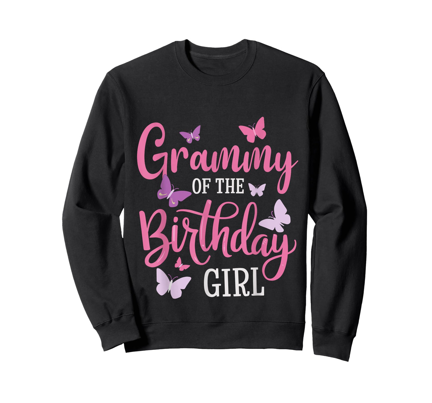 Grammy Of The Birthday Girl Butterfly Grandma 1st Bday T-Shirt