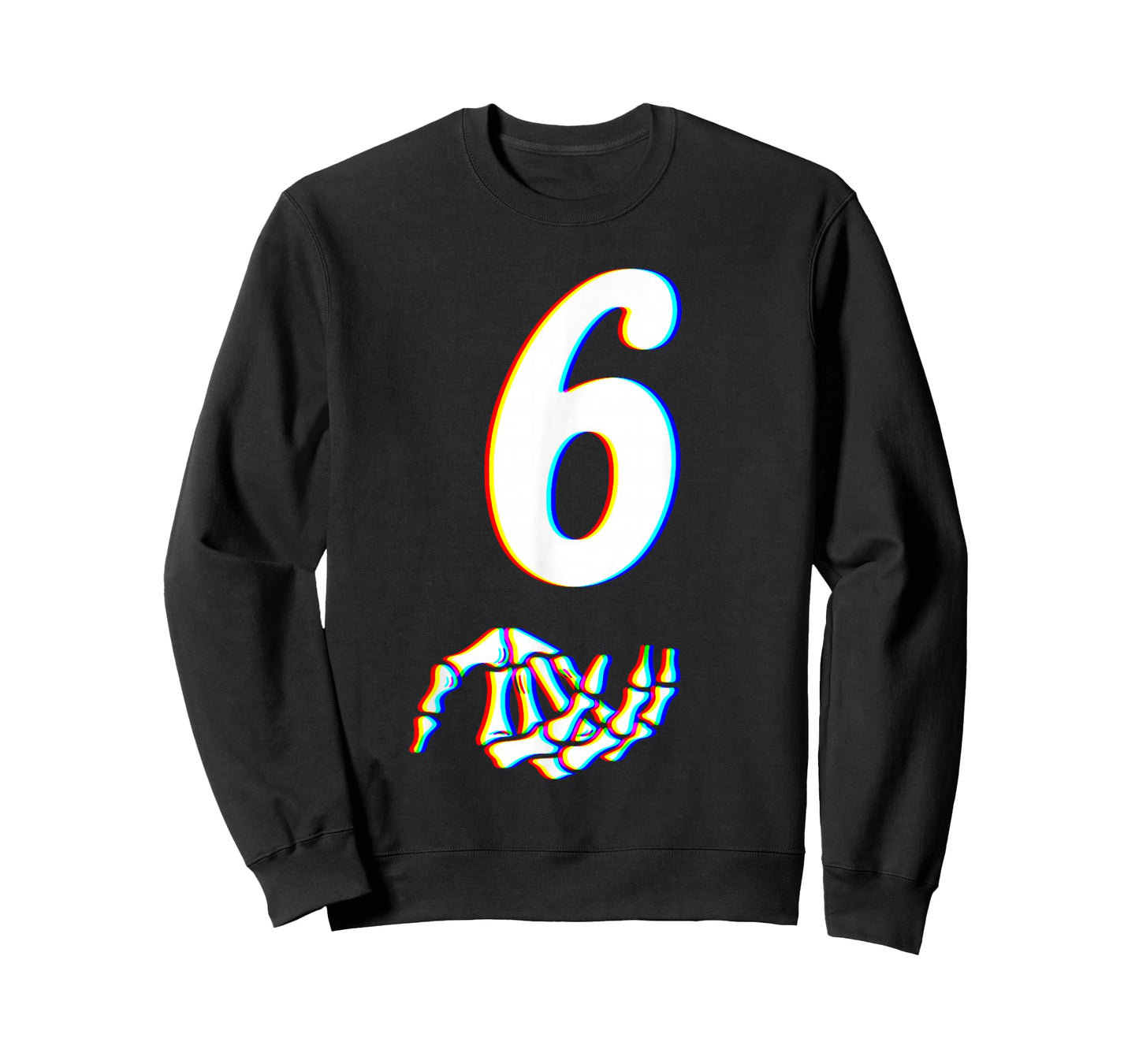 Number 6 Matching 67 Meme Skeleton Hand Halloween Costume T-Shirt