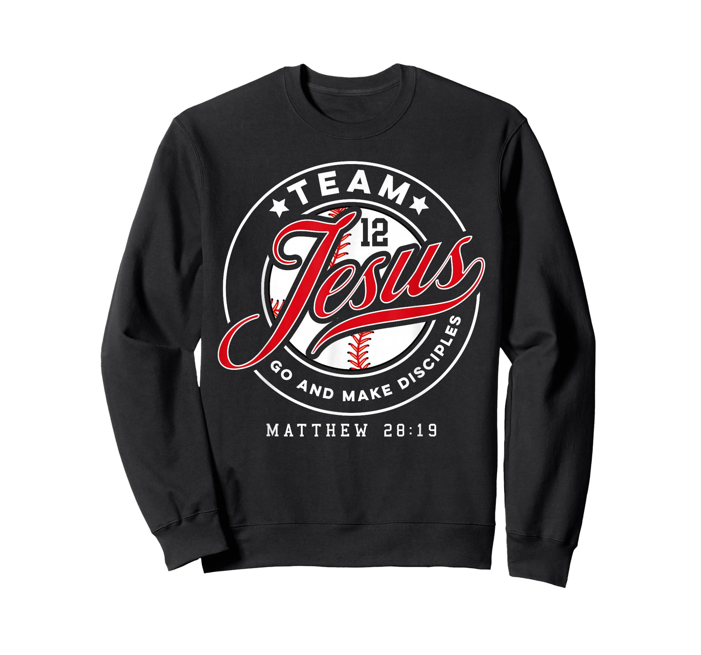 Jesus and Baseball Team Jesus Christian Matthew 28:19 Verse T-Shirt
