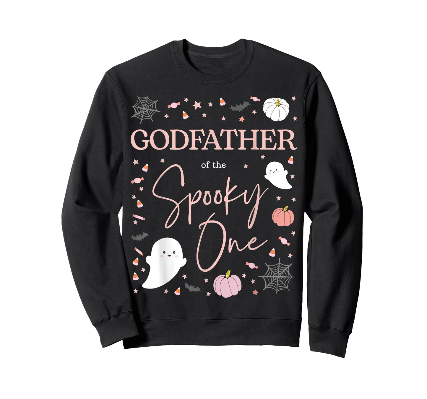 Mens Godfather of Spooky One Girl First Birthday Pink Halloween T-Shirt