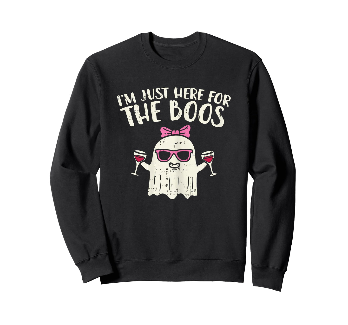 Im Just Here For The Boos Funny Halloween Costume For Women T-Shirt