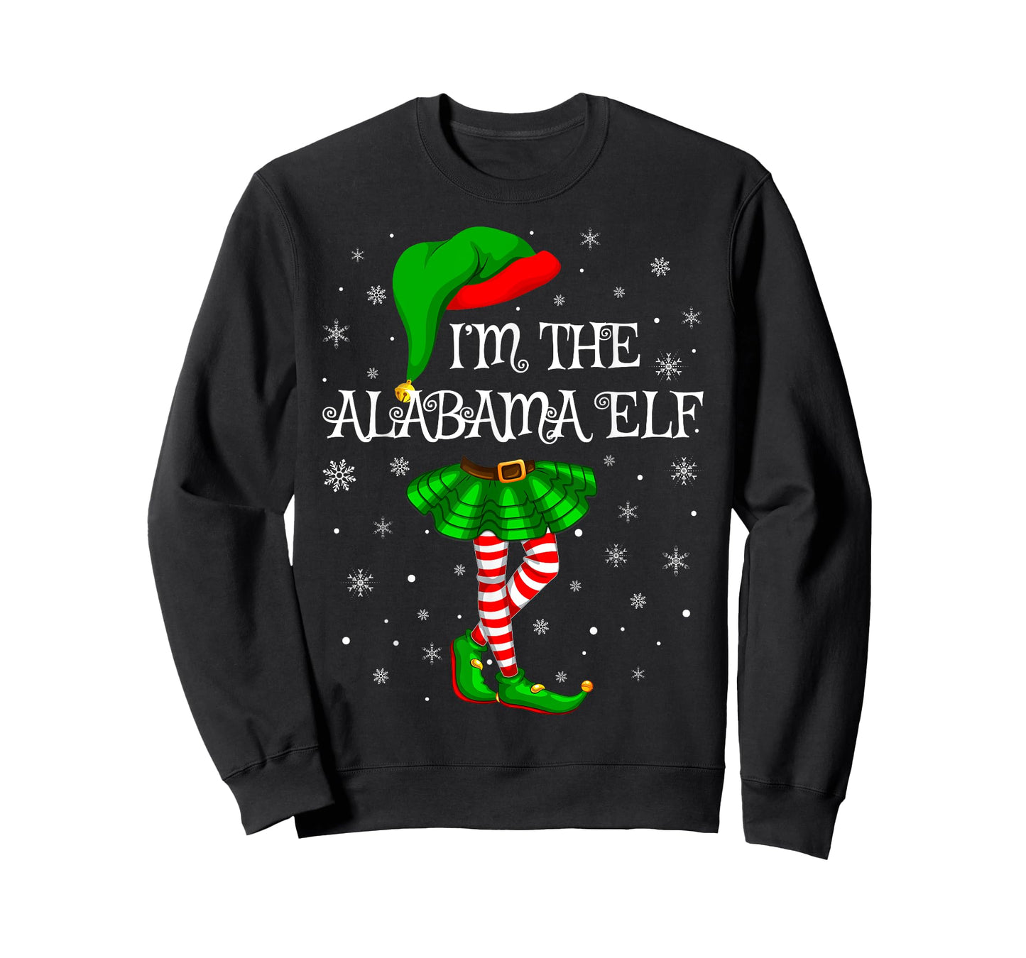 Matching Family Group I'm The Alabama Elf Christmas T-Shirt