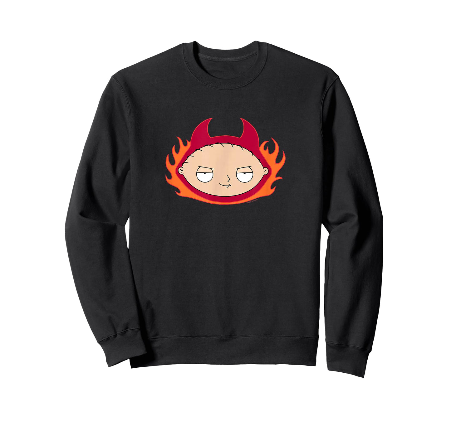 Family Guy Devil Stewie with Flames Cartoon T-Shirt