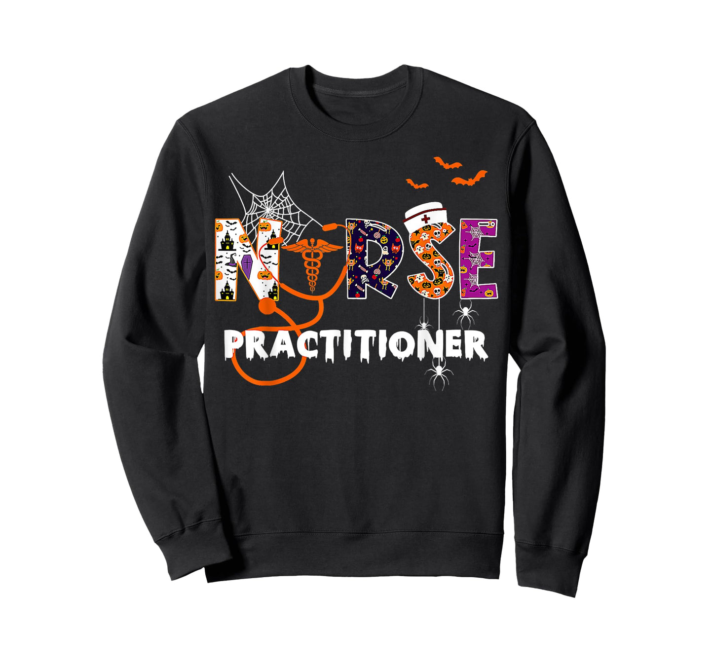 NP Nurse Practitioner Spooky Season Funny Halloween Nursing T-Shirt