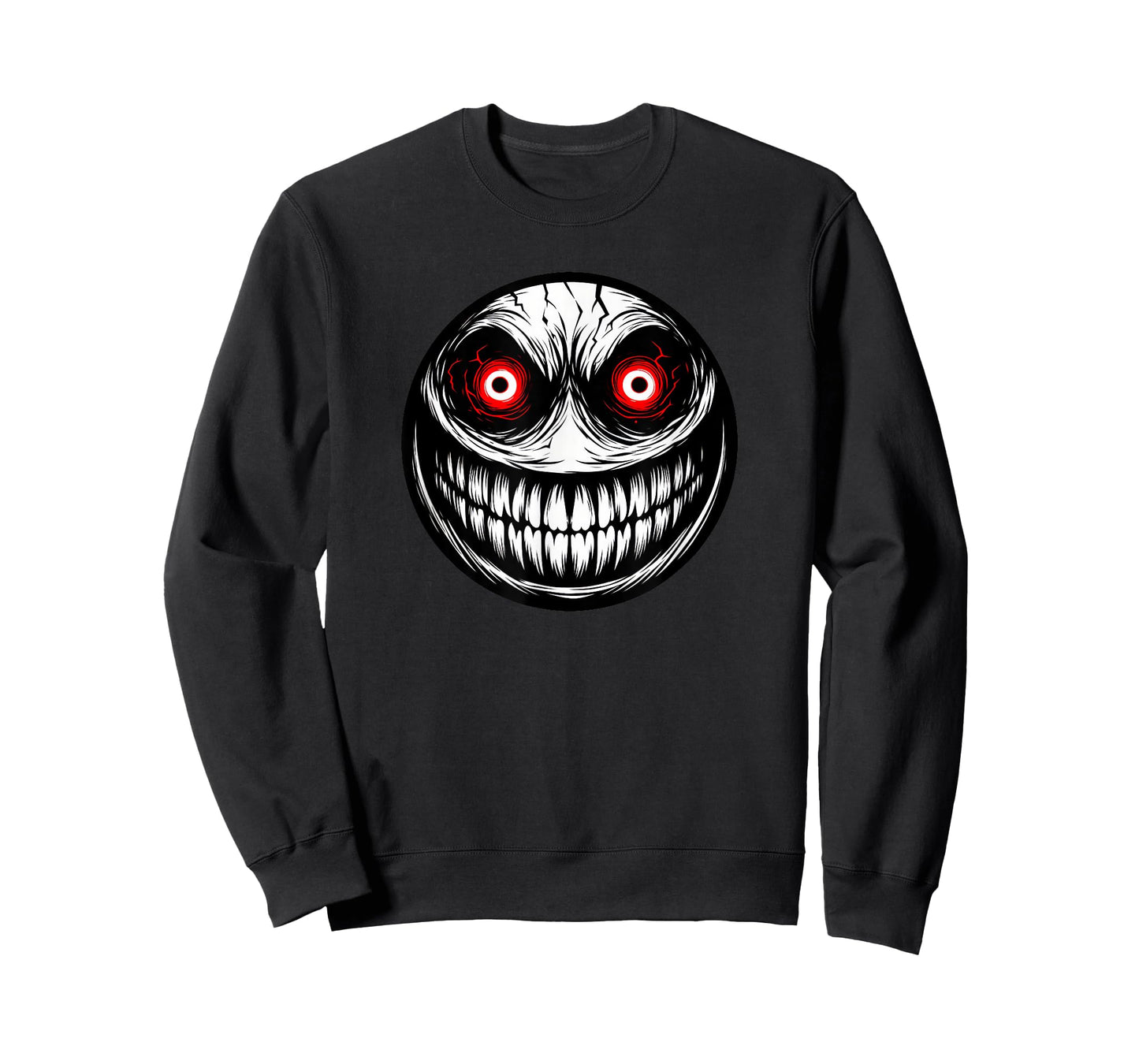 Evil Smile Face Creepy Red Eyes T-Shirt