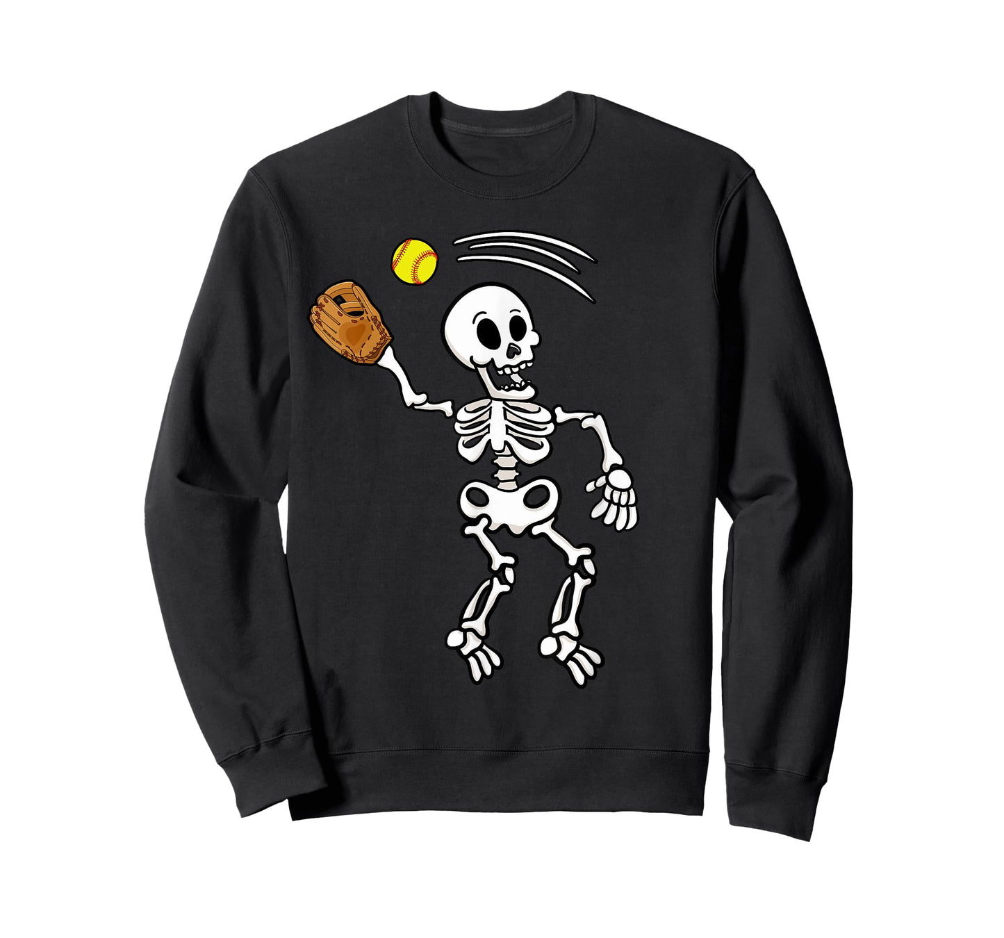 Softball Catcher Halloween Skeleton Costume Party T-Shirt