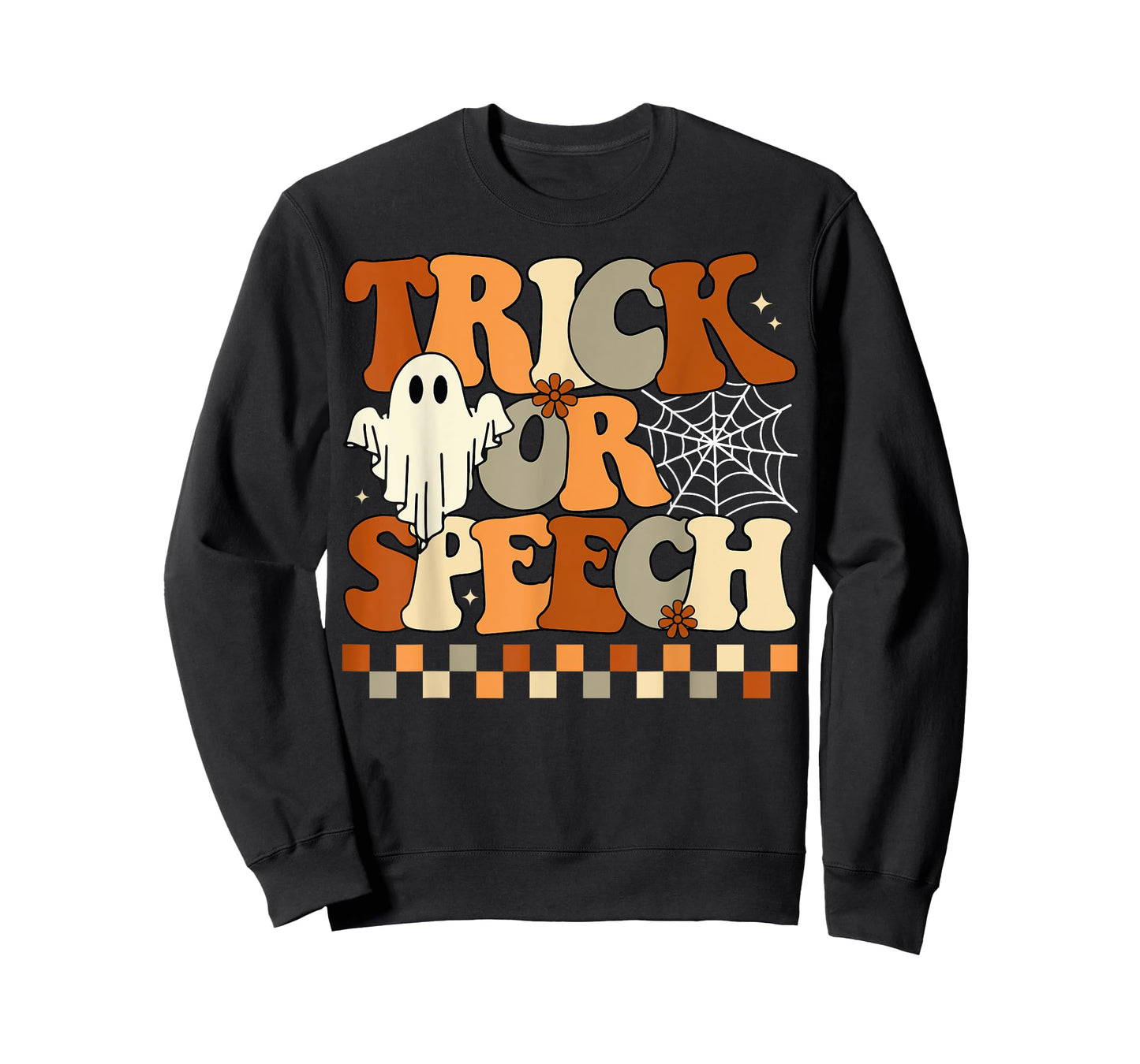 Trick or Speech Retro SLP Halloween Speech Therapy Halloween T-Shirt