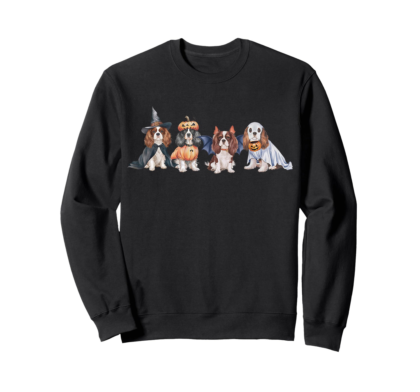 Cute Ghost Witch Cavalier king charles spaniel Halloween Dog T-Shirt