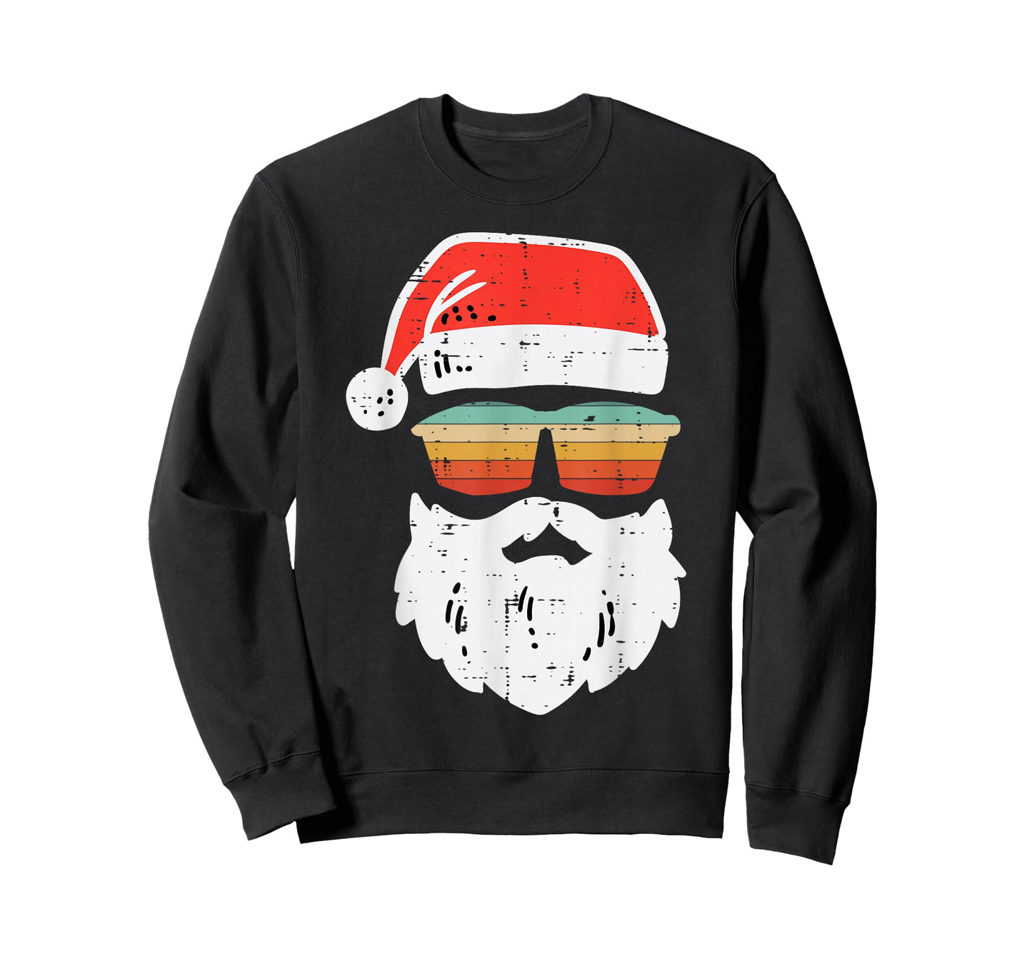 Santa Face Retro Sunglasses Christmas Xmas Men Women Kids T-Shirt