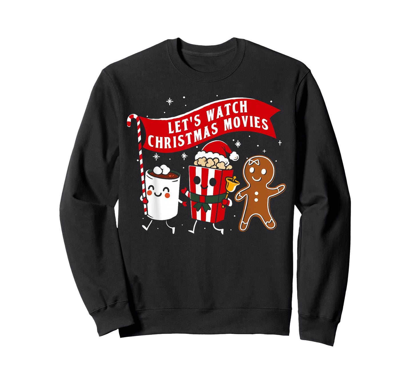 Watch Movies Men Women Kids Funny Christmas T-Shirt