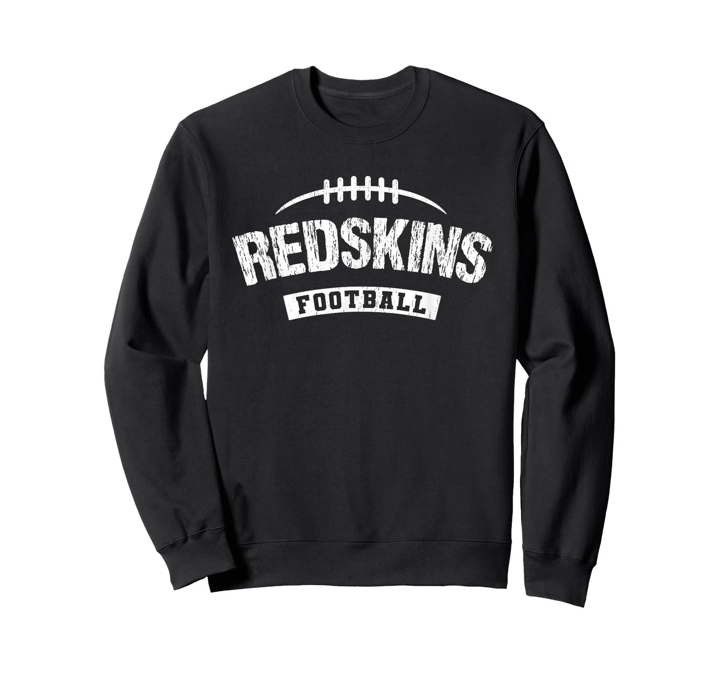 Goshen Redskins Official High School Gear Black Distressed Modern Crew Neck T-Shirt