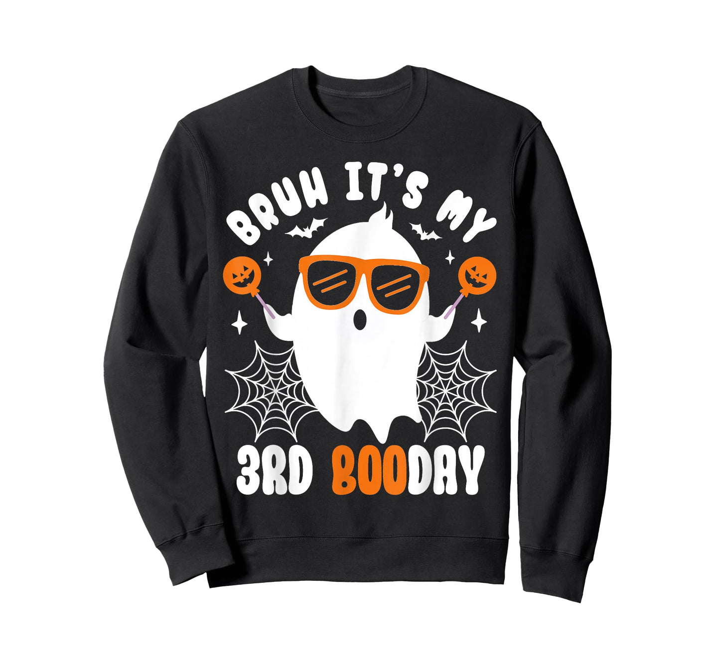 Bruh It's My 3rd Boo Day, Funny Halloween Ghost Boo Birthday T-Shirt