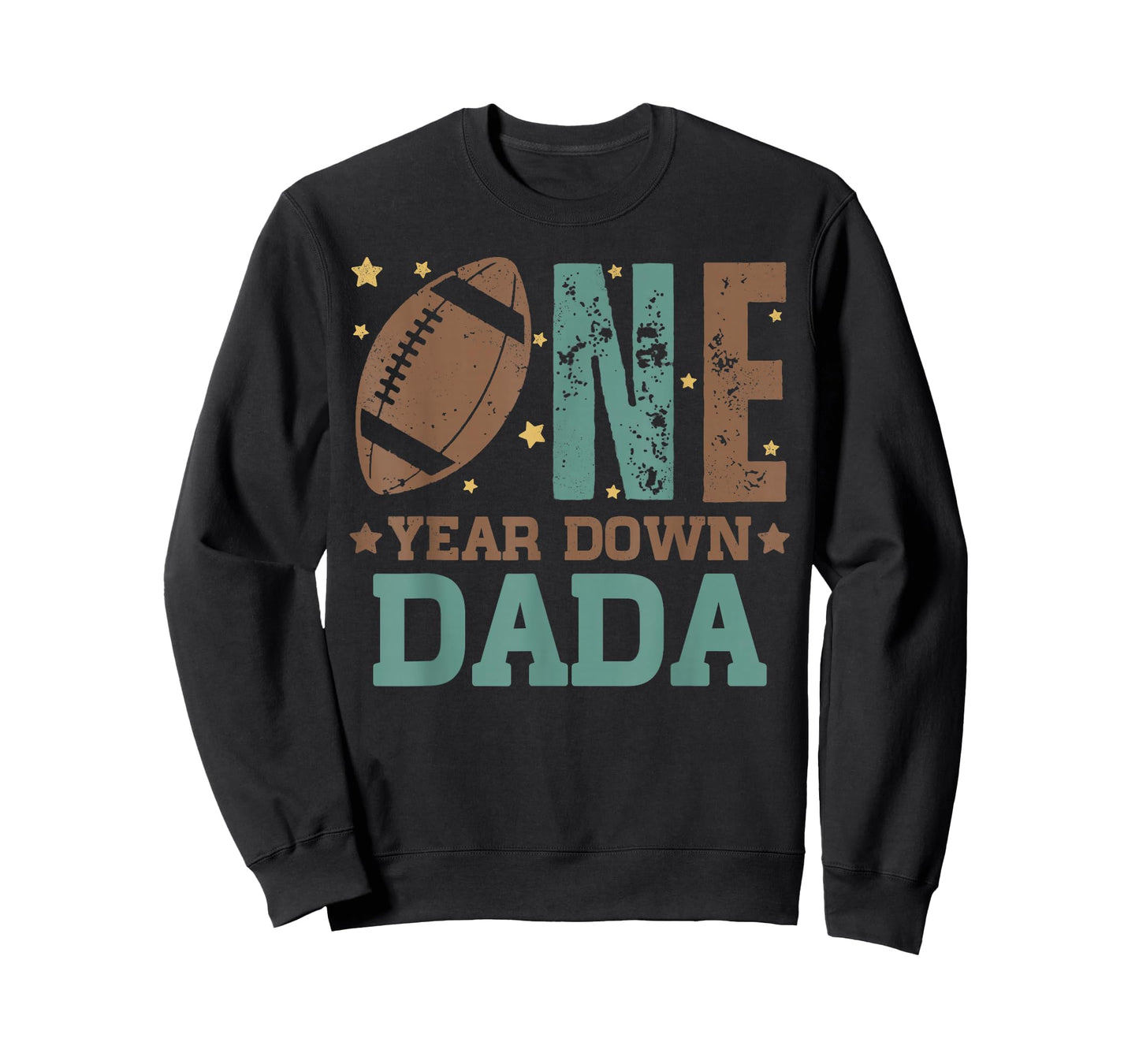 Dada of the 1 Year old Football 1st Year Down Birthday Party T-Shirt
