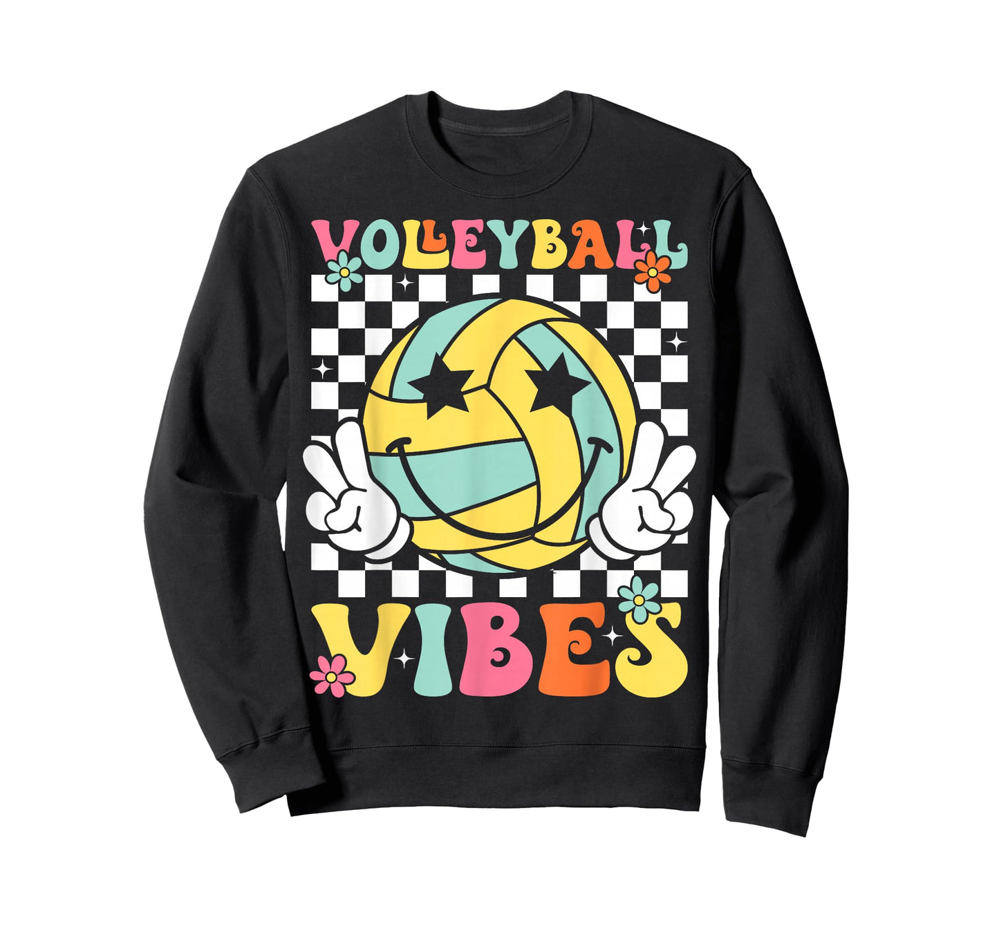 Volleyball Vibes Volleyball Retro Game Day Girls Women T-Shirt