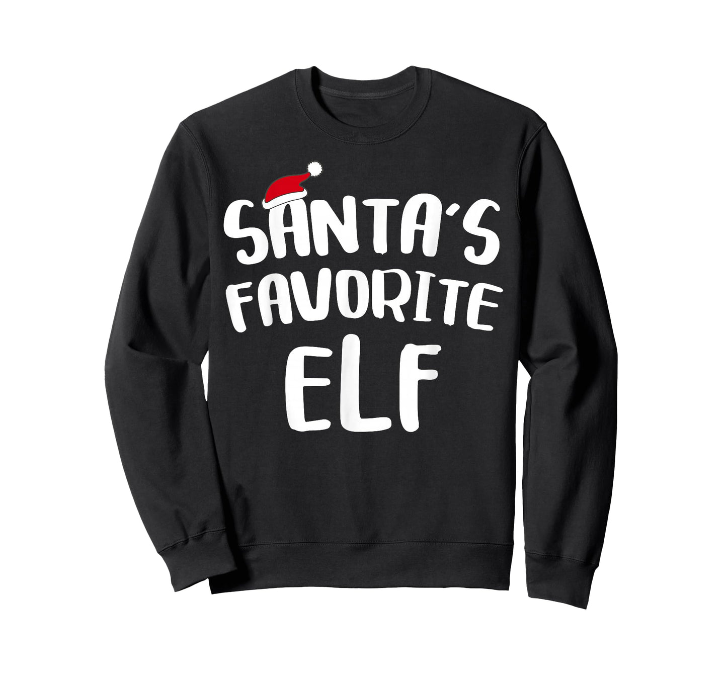 Santa's Favorite Elf Shirt Adult Kids Matching Christmas Elf T-Shirt