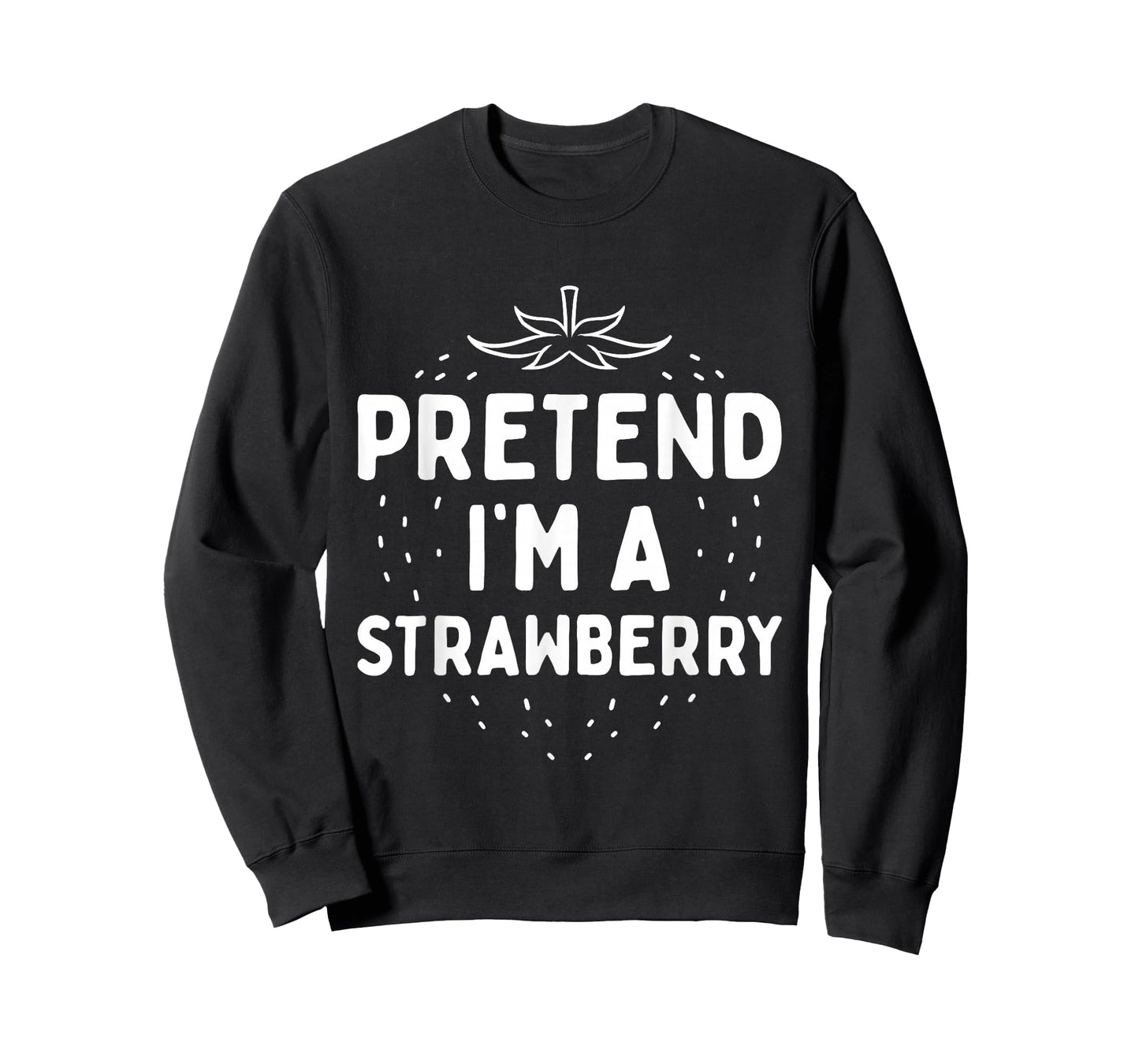 Pretend I'm A Strawberry Funny Lazy Red Halloween Costume T-Shirt