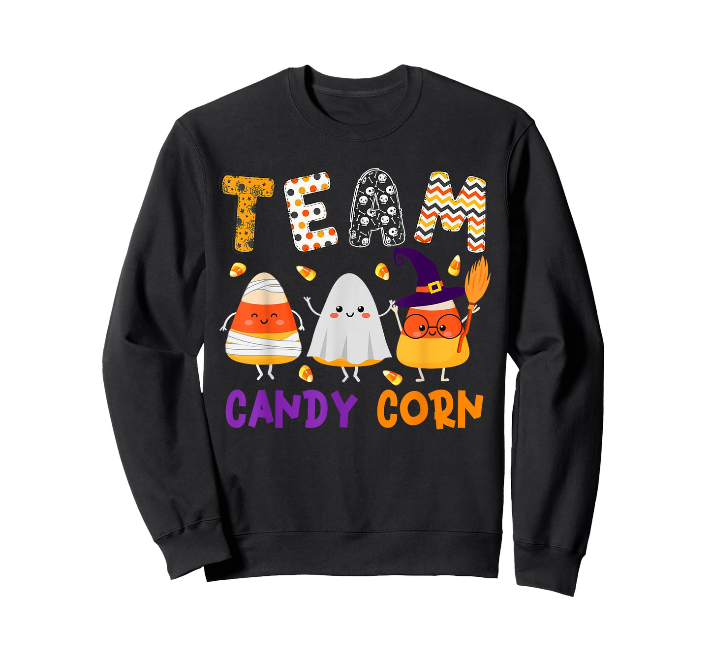 Team Candy Corn Halloween Candy Corns As Witch Boo Mummy T-Shirt