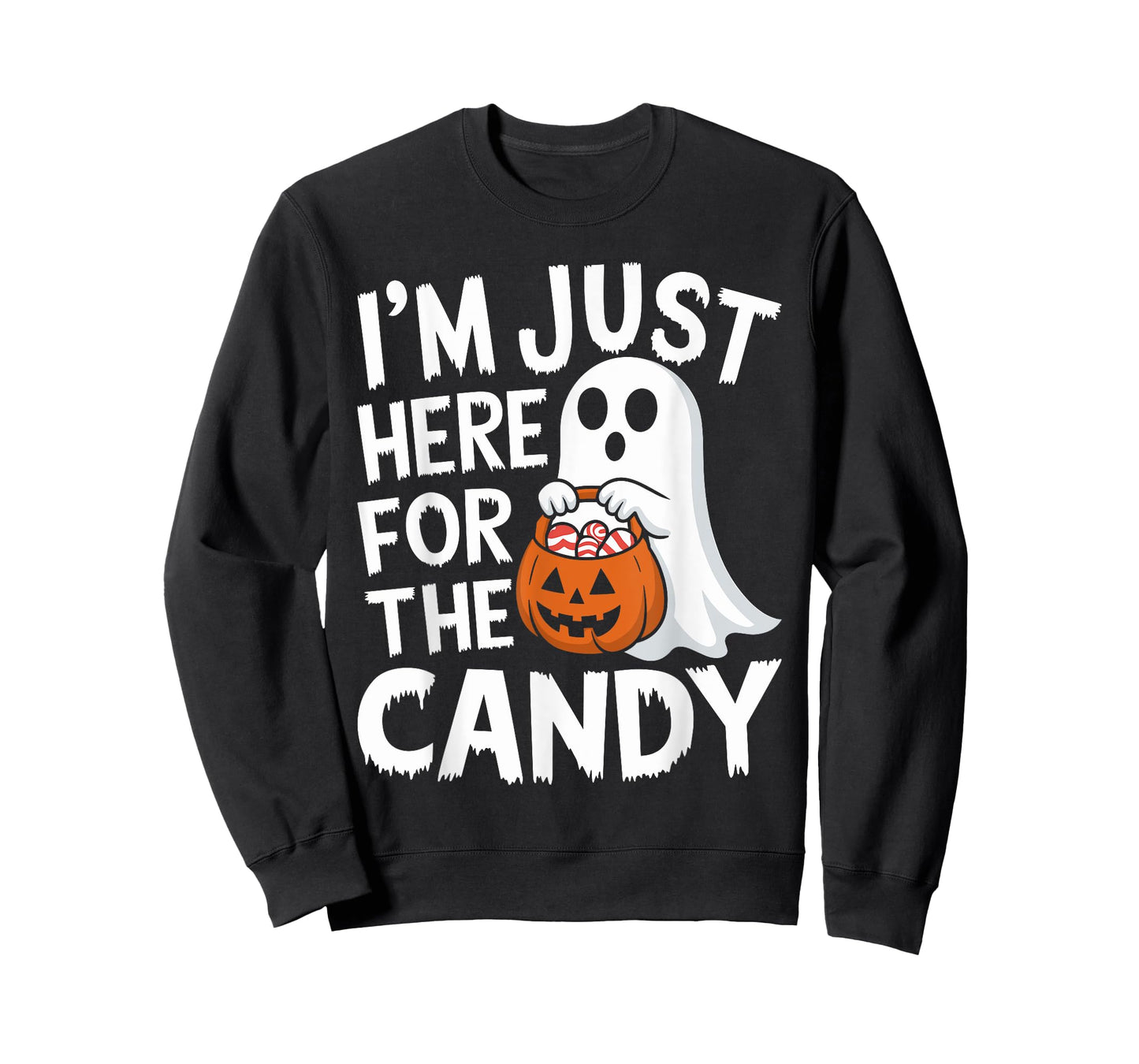 I'm Just Here for the Candy Halloween Pun Lollipop T-Shirt