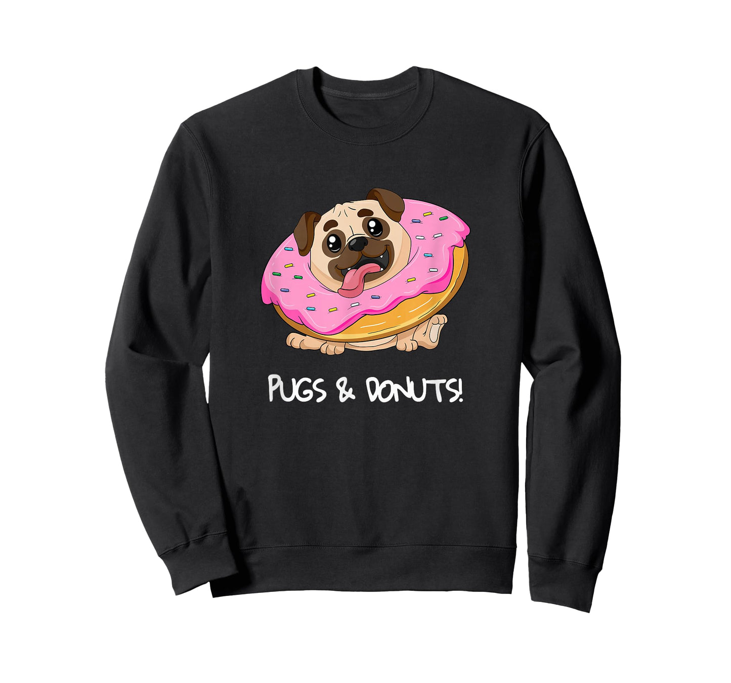 Kids Pugs & Donuts Shirt Pug Lover Candy Fan Girl Woman T-Shirt