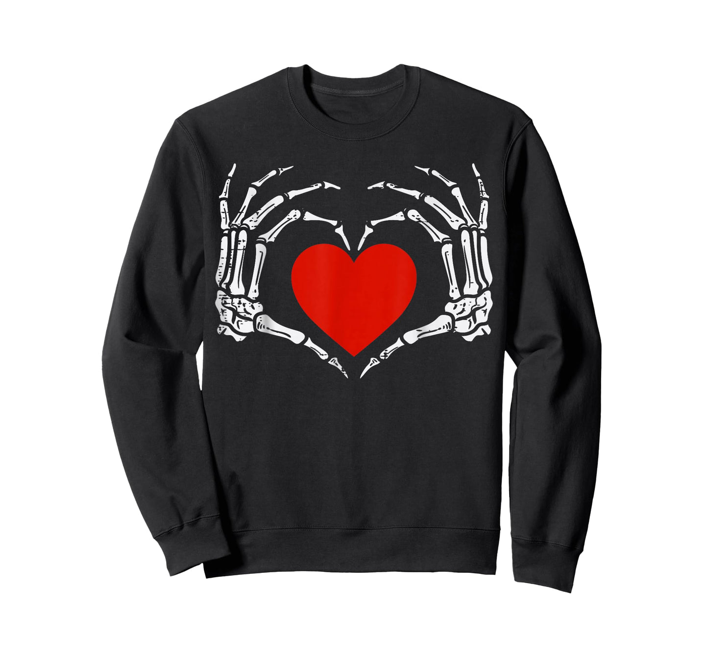 Skeleton Hands love Heart Sign Retro Halloween Costume T-Shirt