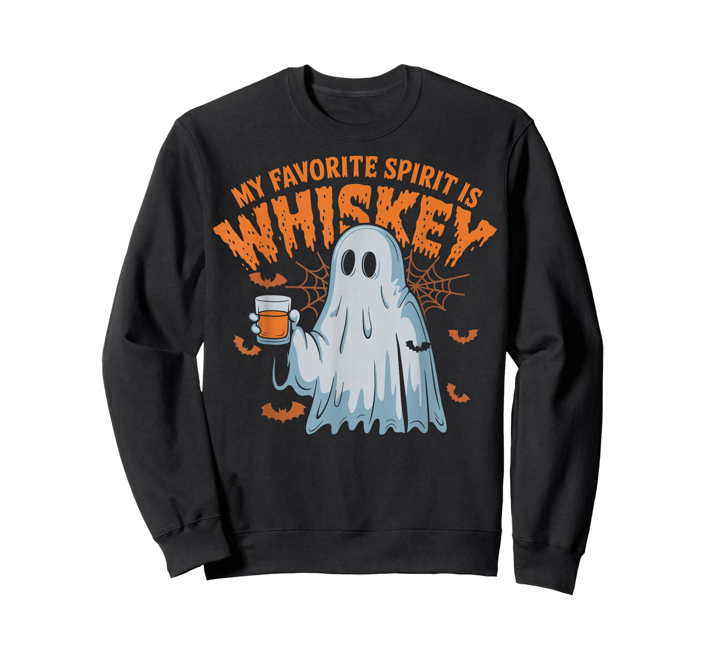 My Favorite Spirit Is Whiskey Funny Ghost Halloween Costume T-Shirt