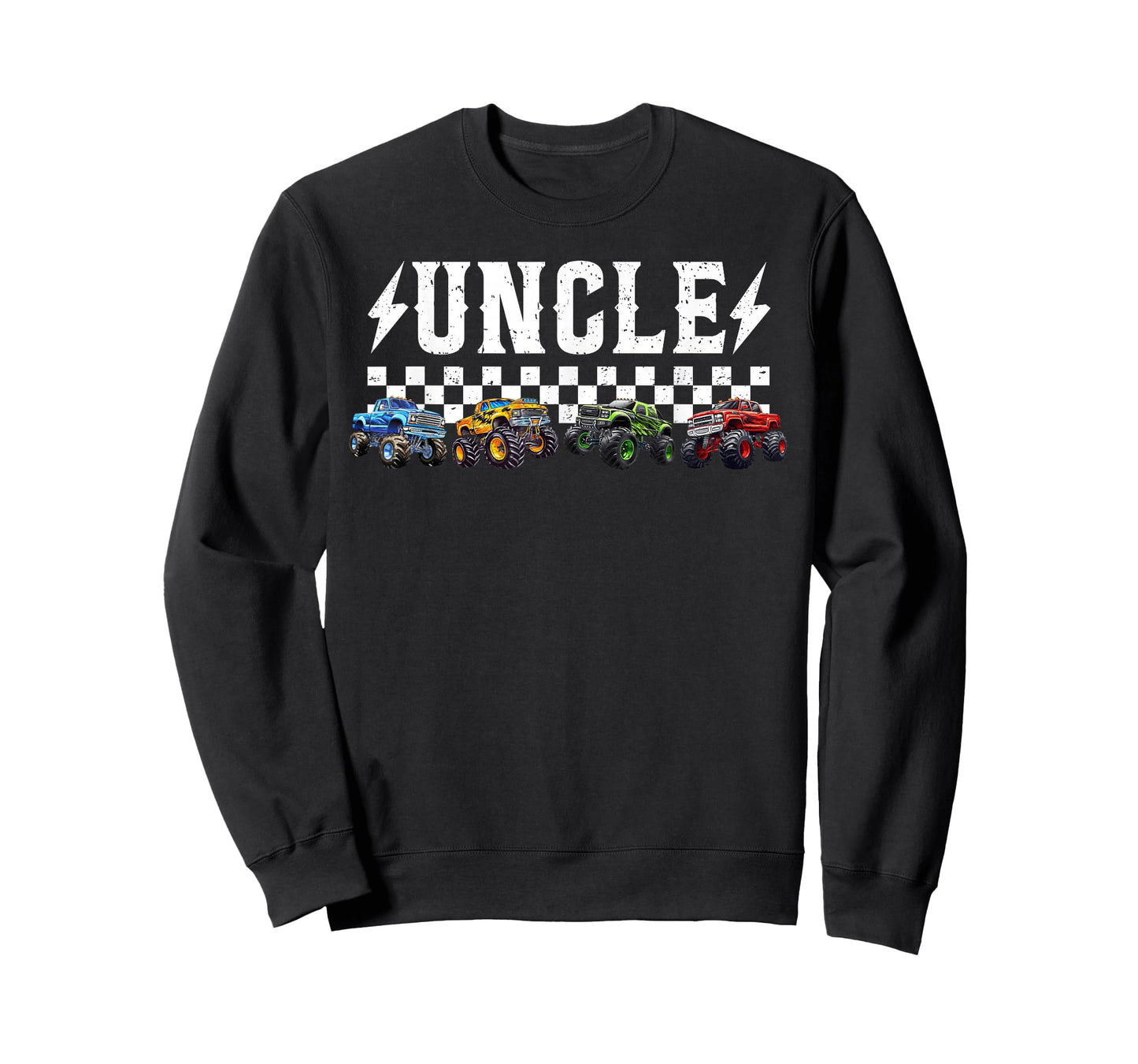 Uncle Retro Monster Truck Family Crew Birthday Matching T-Shirt