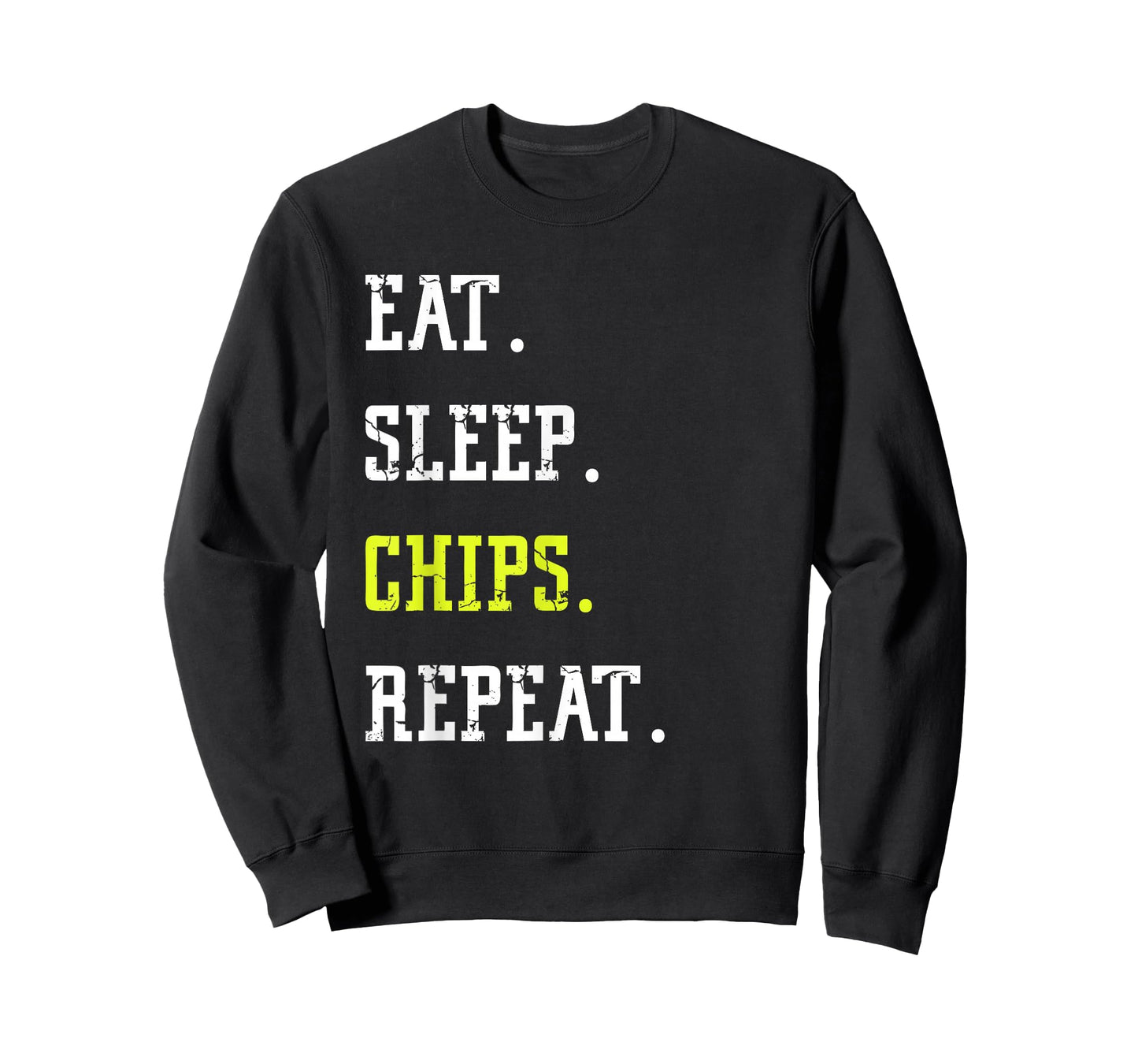 Funny National Potato Day Eat Sleep Chips Repeat T-Shirt