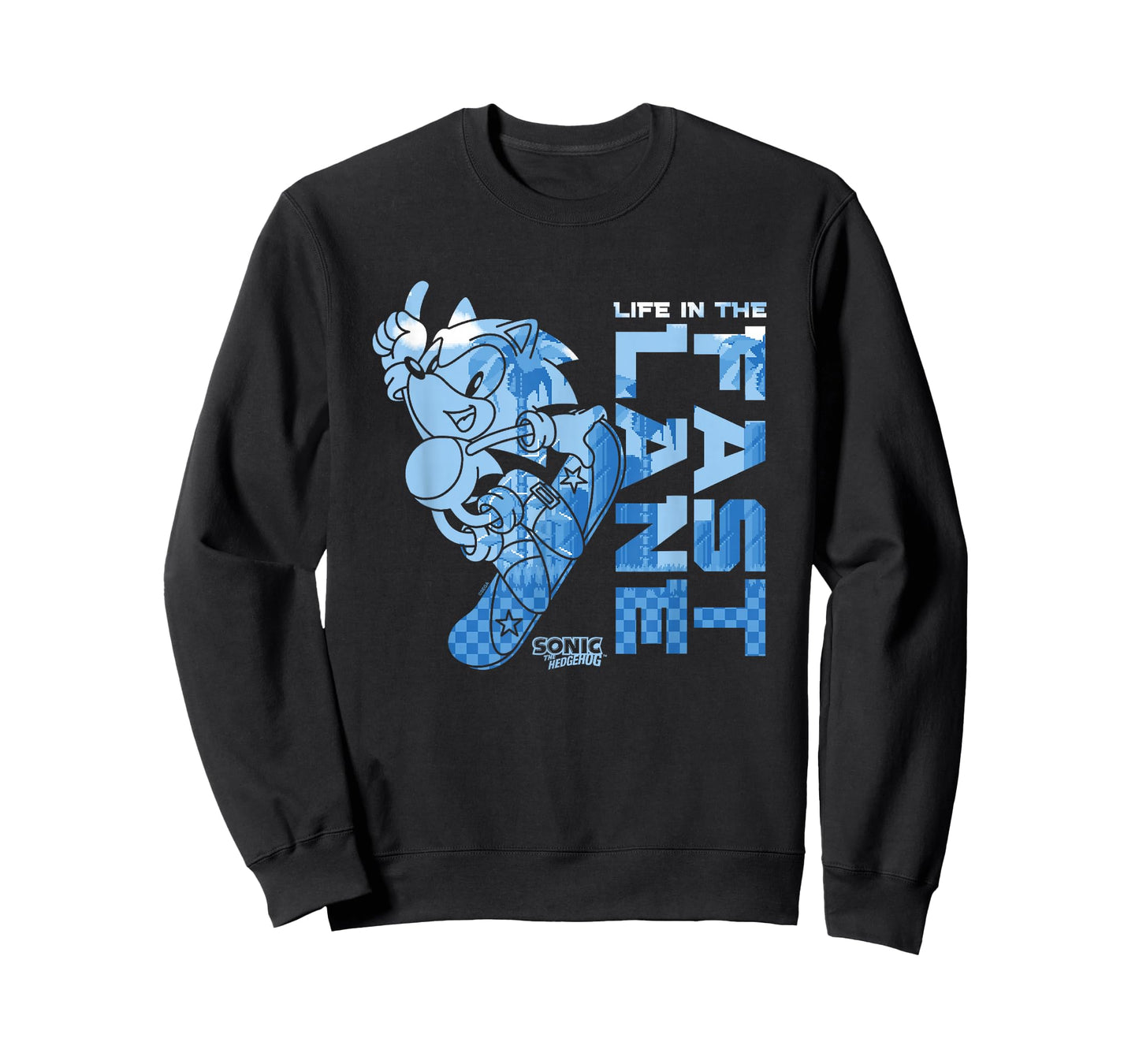 Sonic The Hedgehog Life in the Fast Lane Snowboarding Retro T-Shirt