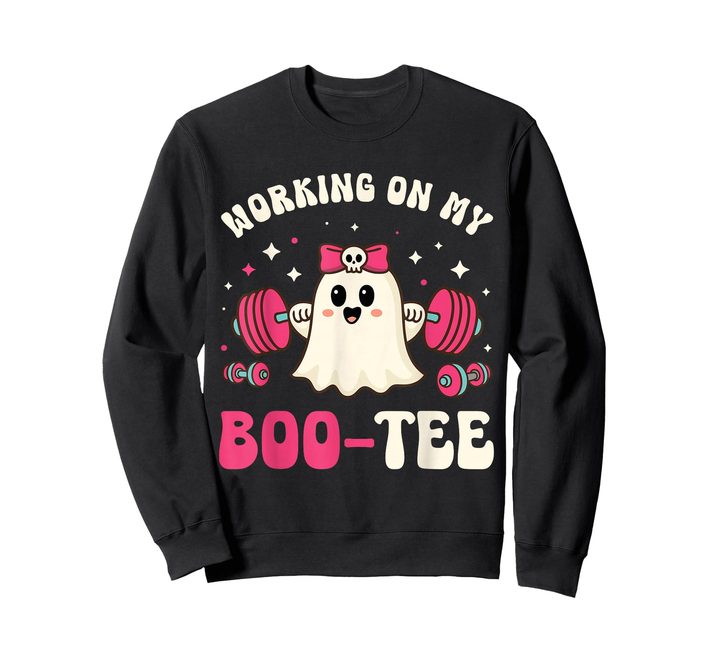 Working on My Boo tee Funny Gym Halloween Dead Lift Ghost T-Shirt