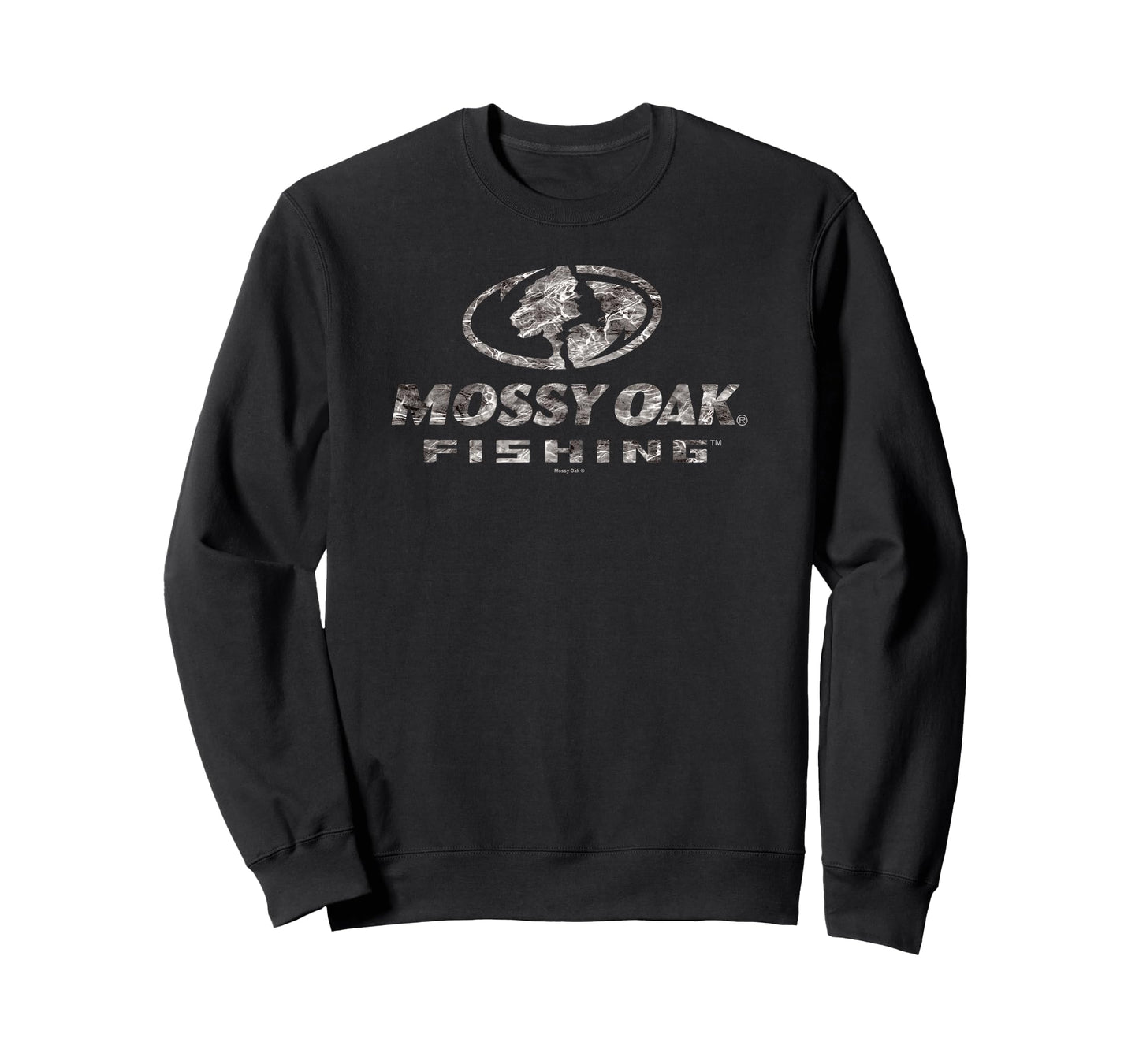 Mossy Oak Fishing Open Water Classic Dark Grey Logo T-Shirt