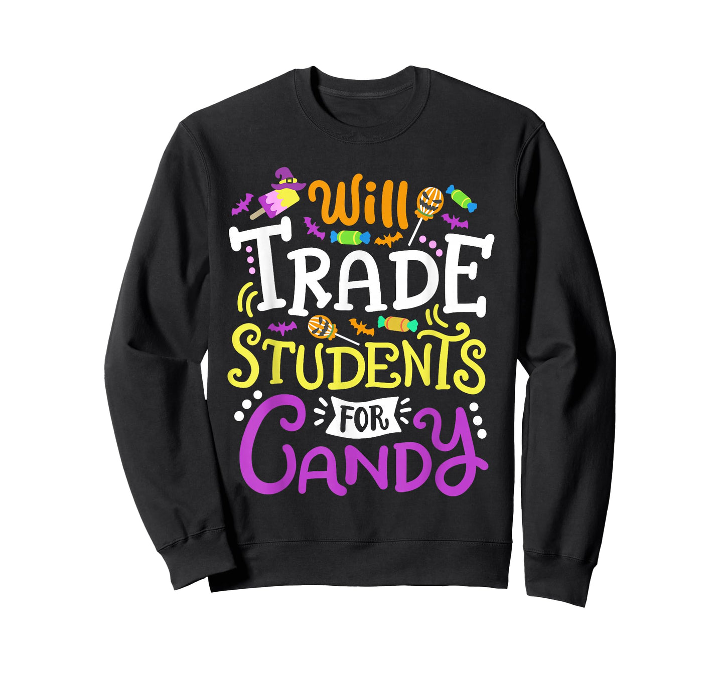 Will Trade Students For Candy Teacher Cute Halloween Costume T-Shirt