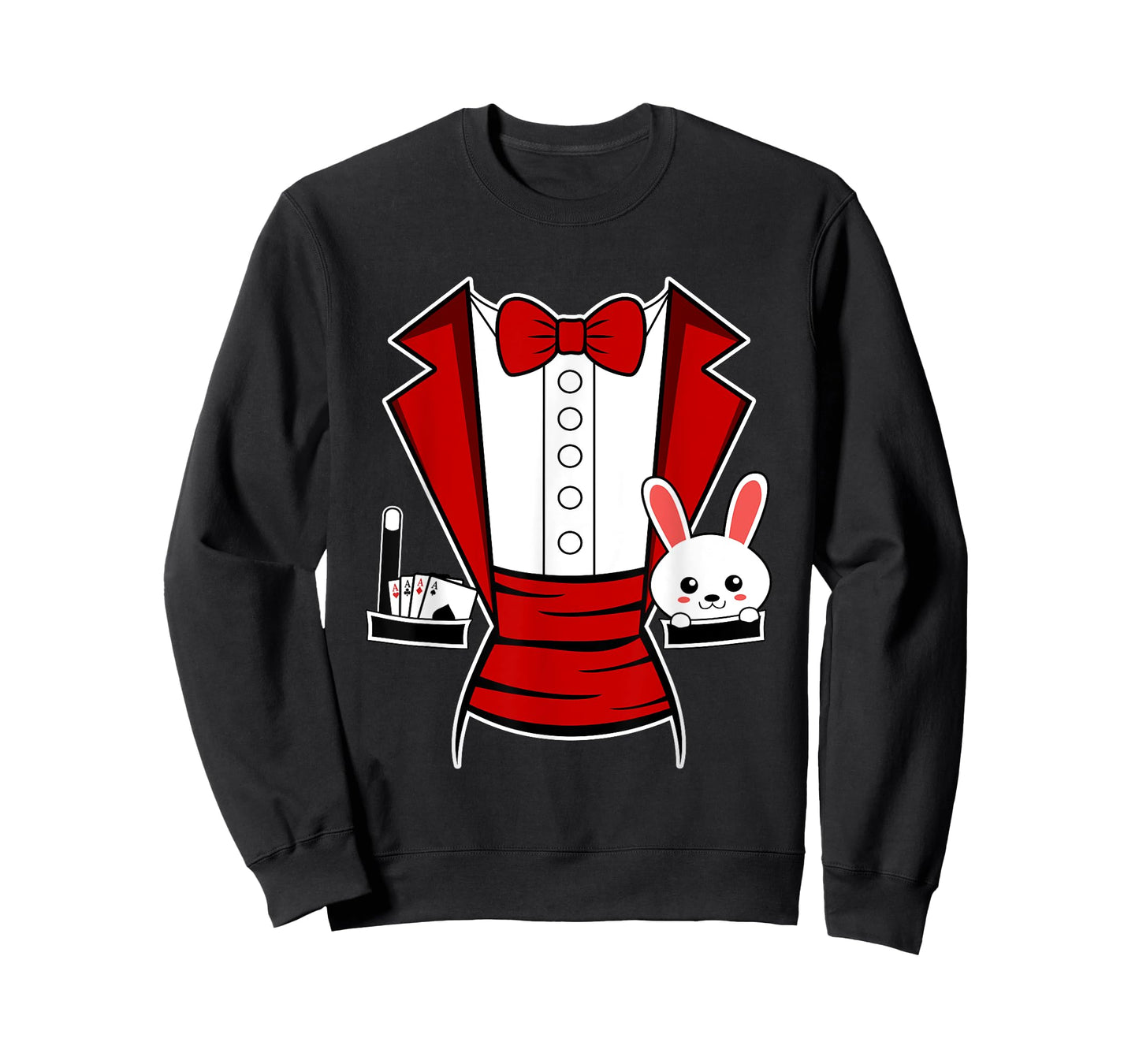 Kids Adult Halloween Magician Costume Tuxedo Magic Show Men T-Shirt