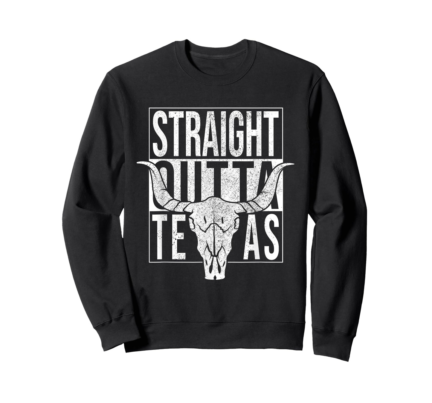 Straight Outta Texas Longhorn Cowboy and Rodeo T-Shirt