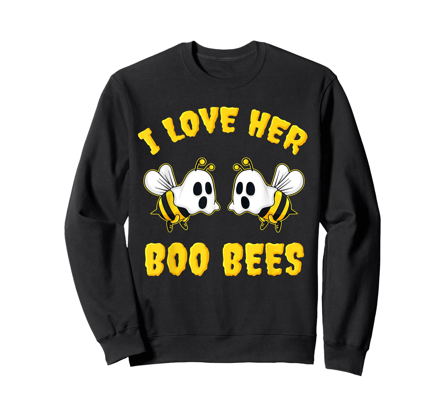 Halloween I Love Her Boo Bees Funny T-Shirt