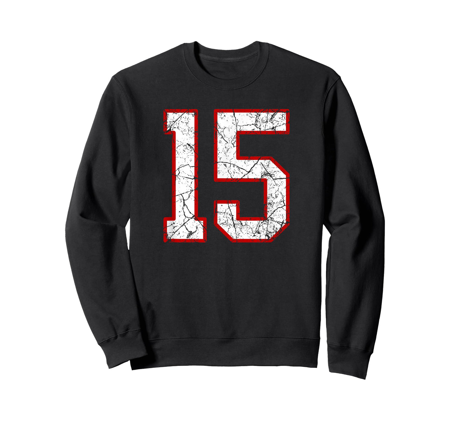 White and Red Sports Number 15 Jersey Uniform Player T-Shirt